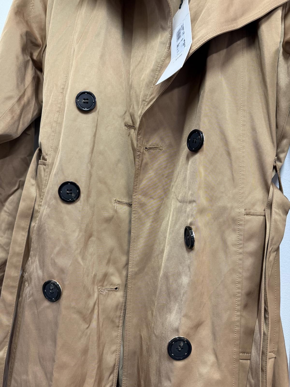 River Island River Island Women's Light Brown Trench Coat UK Size 6 Size XS / US 0-2 / IT 36-38 - 3 Thumbnail