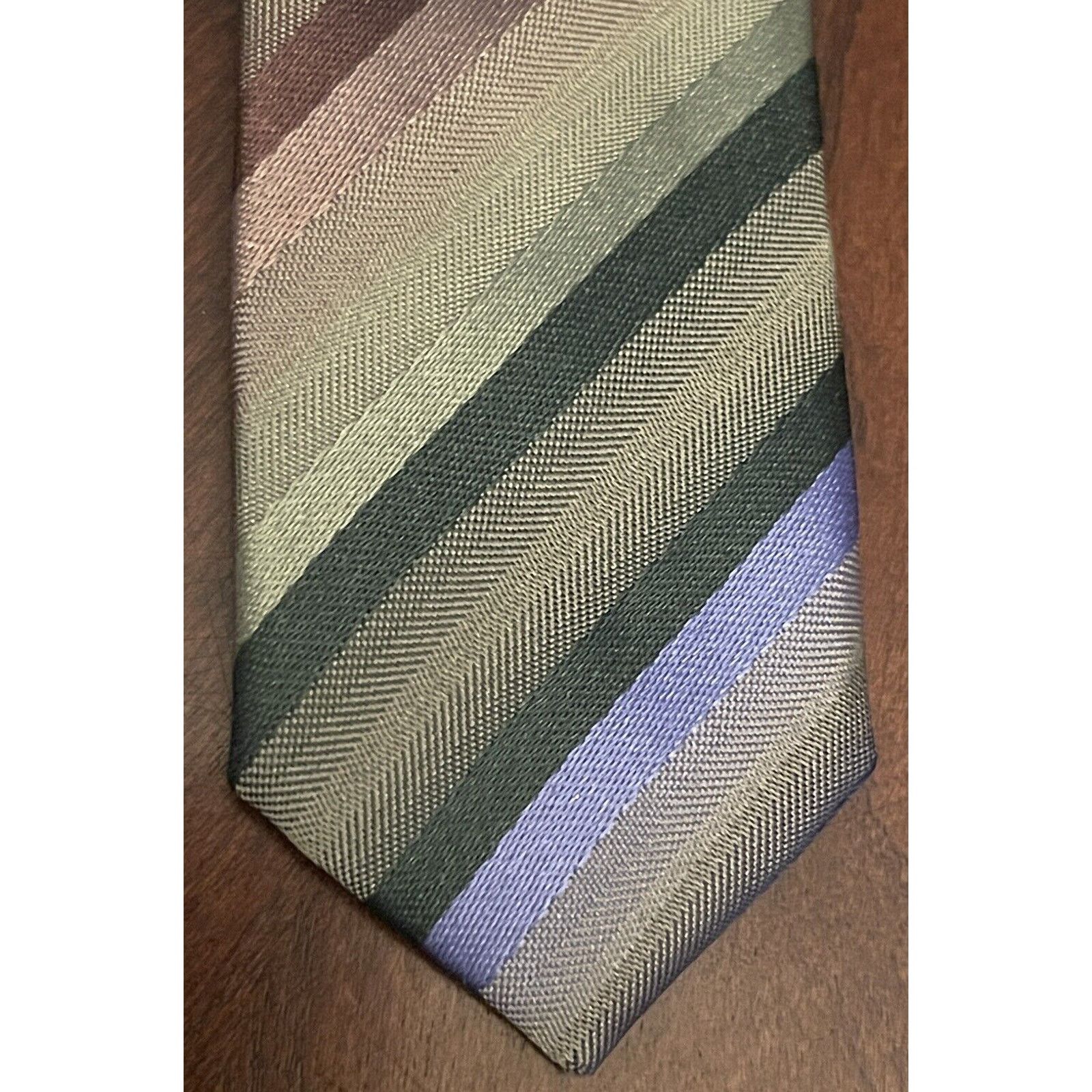 Kenneth Cole Kenneth Cole Reaction Green Blue Brown 100% Silk China Size ONE SIZE - 6 Thumbnail