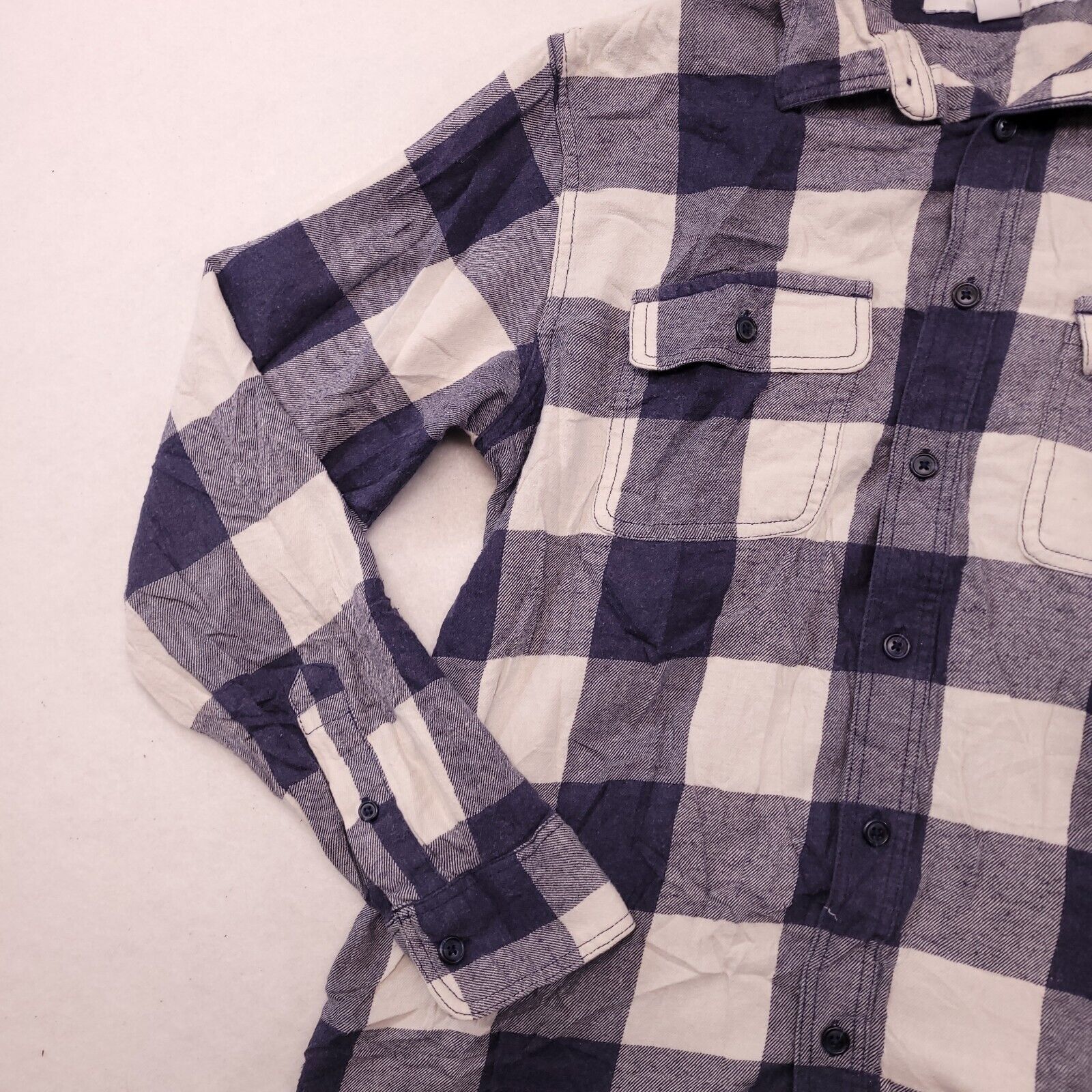 Old Navy Old Navy Buffalo Check Flannel Shirt Mens Size Medium M Blue Size US M / EU 48-50 / 2 - 5 Thumbnail