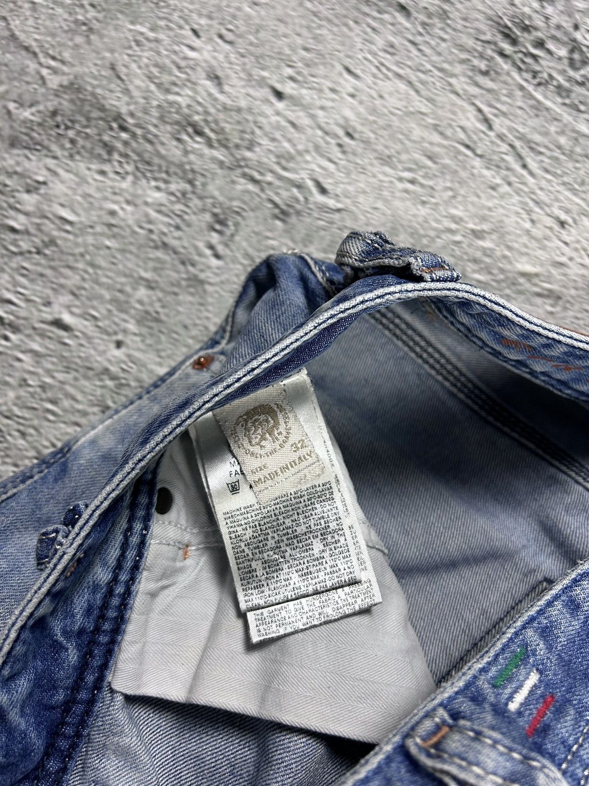 Diesel × Vintage Diesel jeans vintage baby blue Krooley Y2K slim marble fade Size US 32 / EU 48 - 14 Thumbnail