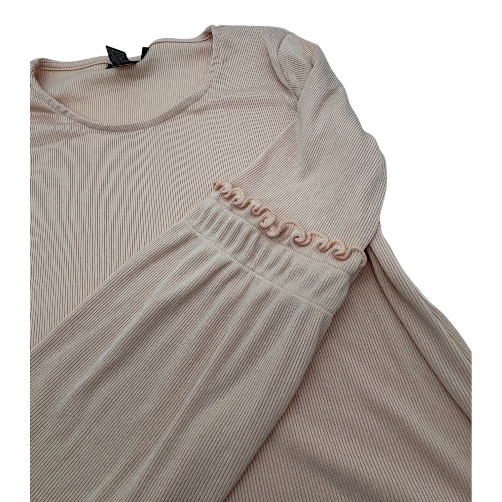 Alfani Alfani Petite Ribbed Bell-Sleeve Top, Blush, PP Size ONE SIZE - 6 Thumbnail
