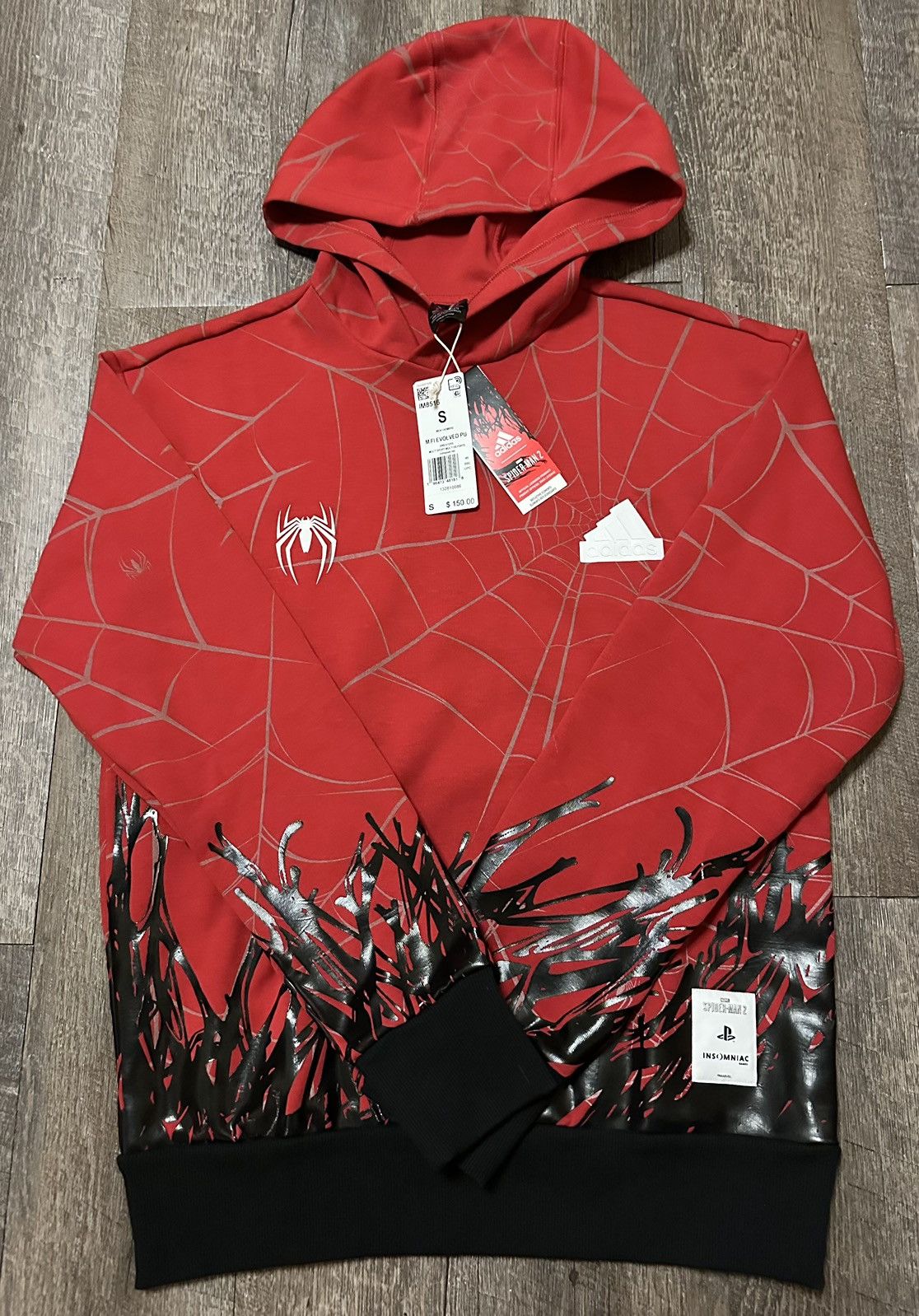 Adidas Adidas x Marvel Spiderman 2 Promo Hoodie size Small Size US S / EU 44-46 / 1 - 2 Thumbnail