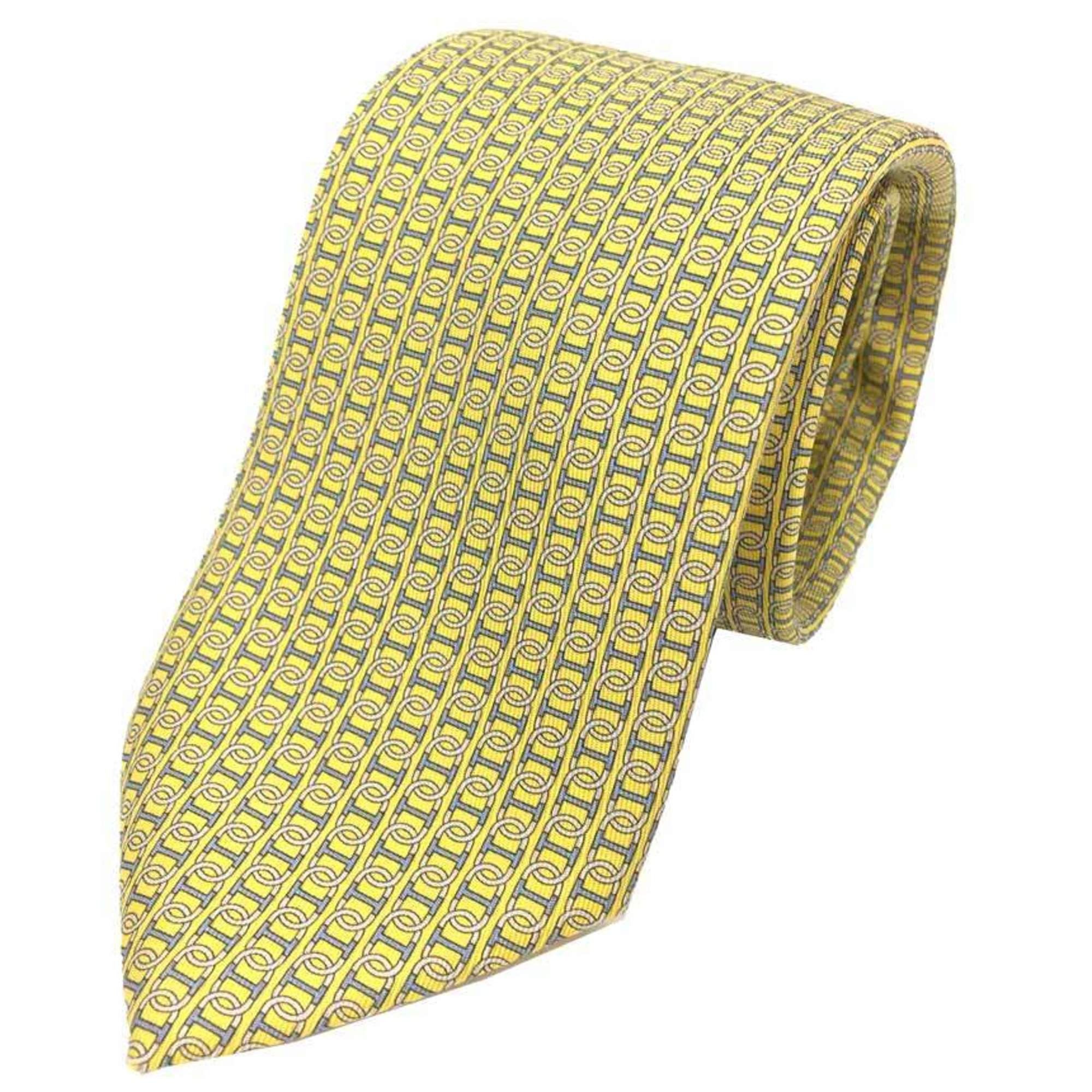 Hermes Hermes tie Chaine d'Ancre yellow men's Size ONE SIZE - 1 Thumbnail