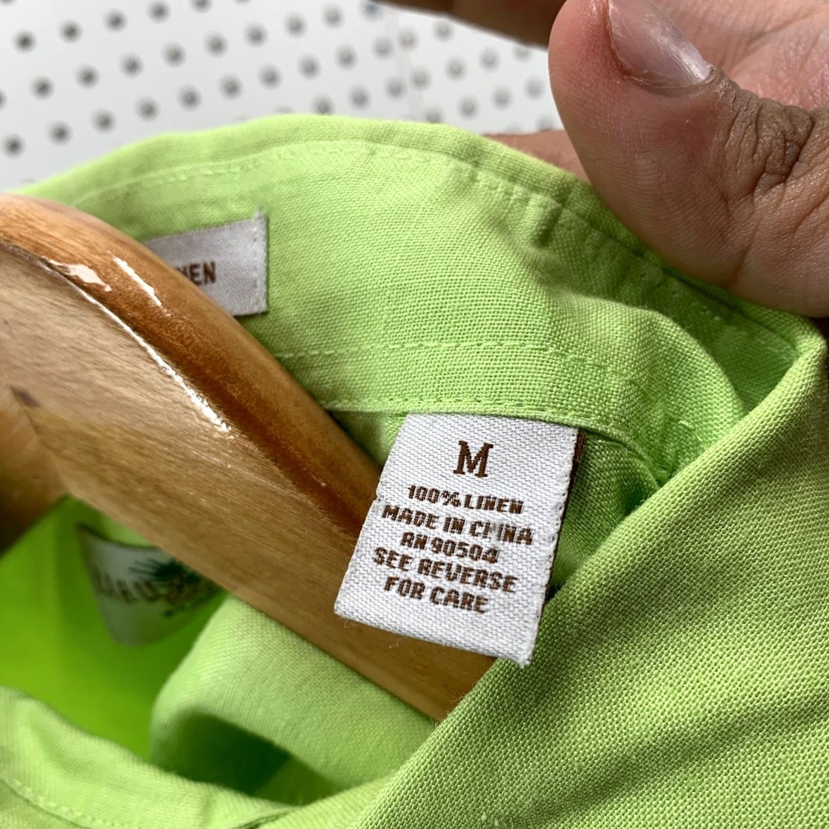 Vintage Kahuna Kahuna Bay Linen Button Shirt Mens M Lime Green Beach Washable Linen Shirt Size US M / EU 48-50 / 2 - 4 Thumbnail