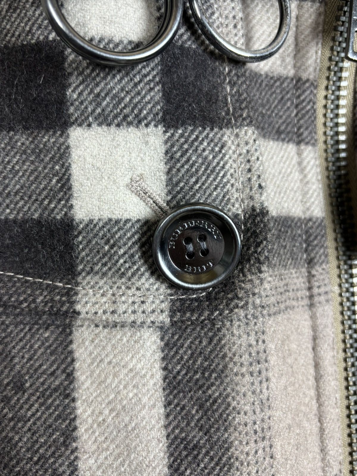 Burberry Burberry Wool Nova Check Shearling Jacket UK 14 USA 12 IT 46 Size L / US 10 / IT 46 - 4 Thumbnail