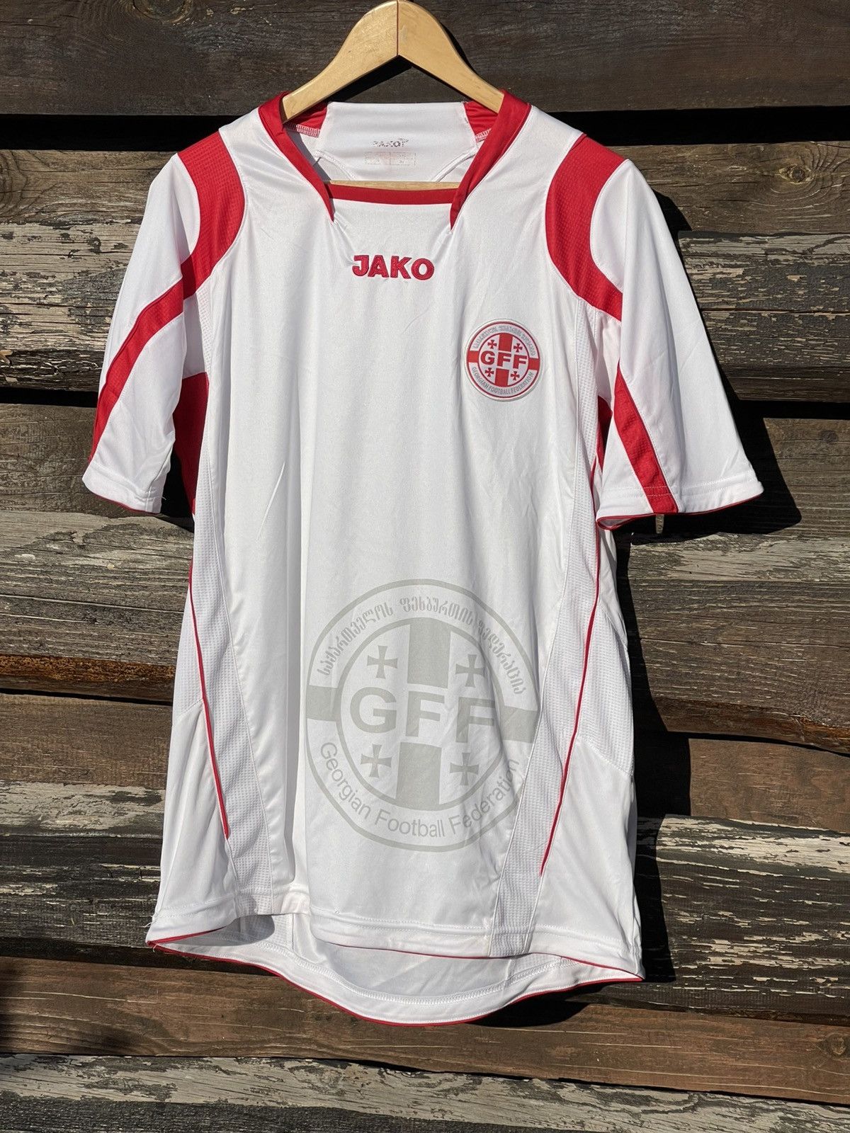 Vintage 2008 Very Rare Jako Georgia Home Jersey Soccer Vintage Size US XL / EU 56 / 4 - 2 Thumbnail
