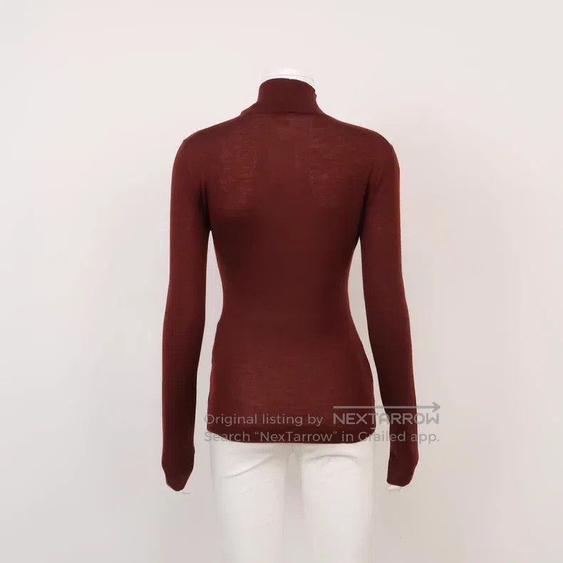 Hermes Hermes Solid Color High Neck Long Sleeve Knit Top Size XS / US 0-2 / IT 36-38 - 3 Thumbnail