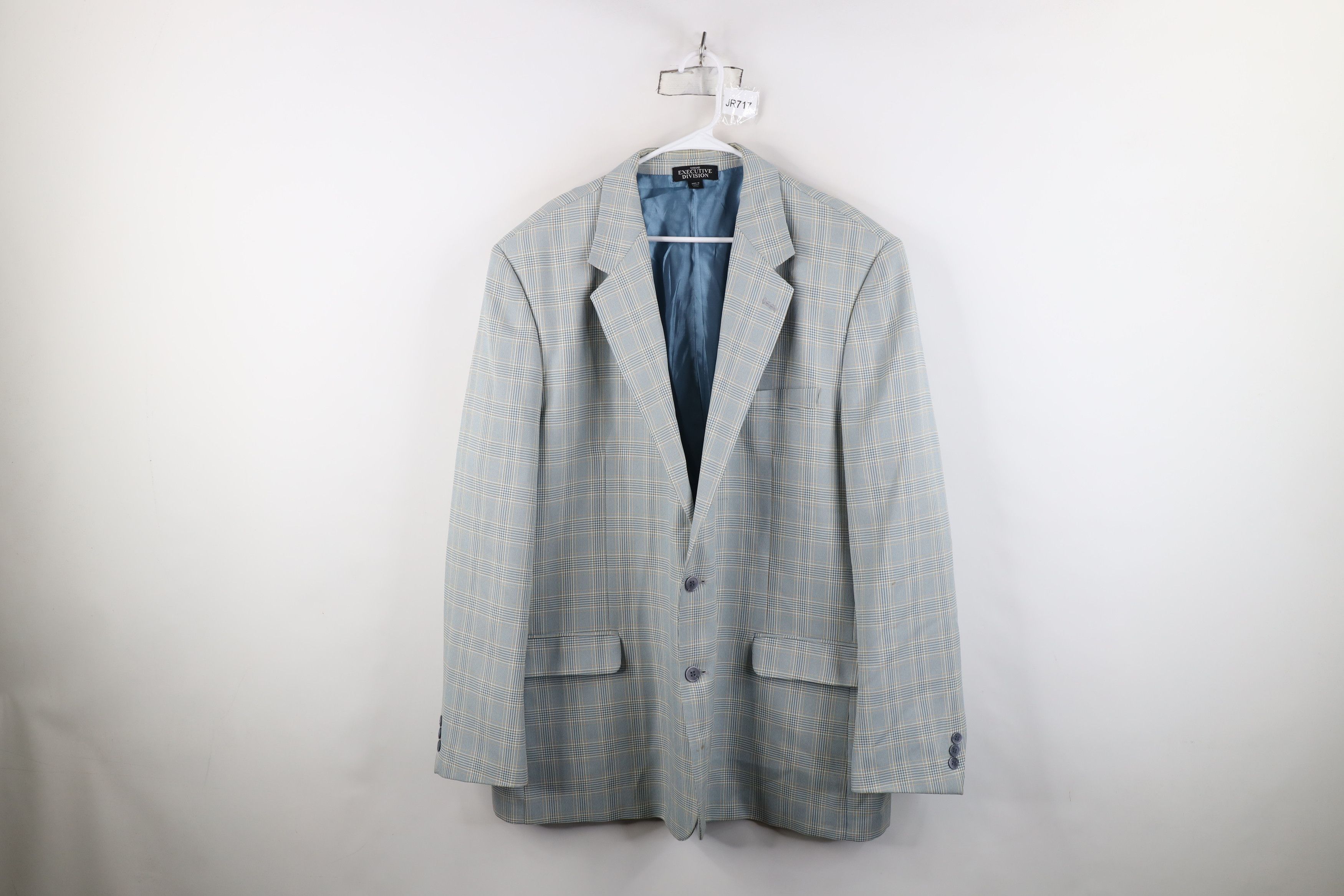 Vintage Vintage 90s Streetwear Plaid Knit Suit Coat Blazer Jacket Size US XXL / EU 58 / 5 - 1 Thumbnail
