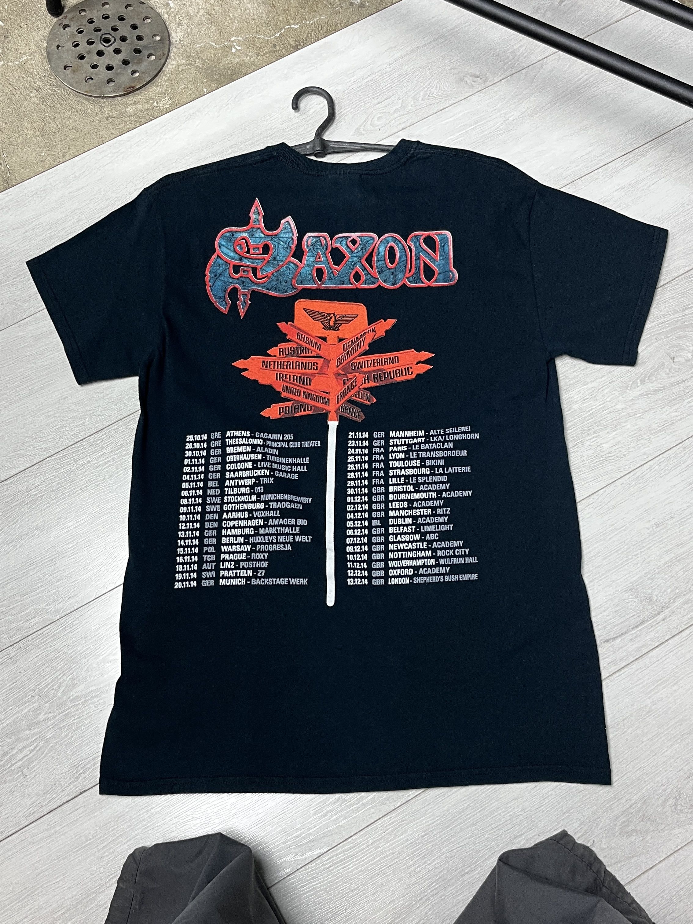 Vintage 2014 SAXON "WARRIORS OF THE ROAD" TOUR TEE - № 979 Size US M / EU 48-50 / 2 - 5 Thumbnail