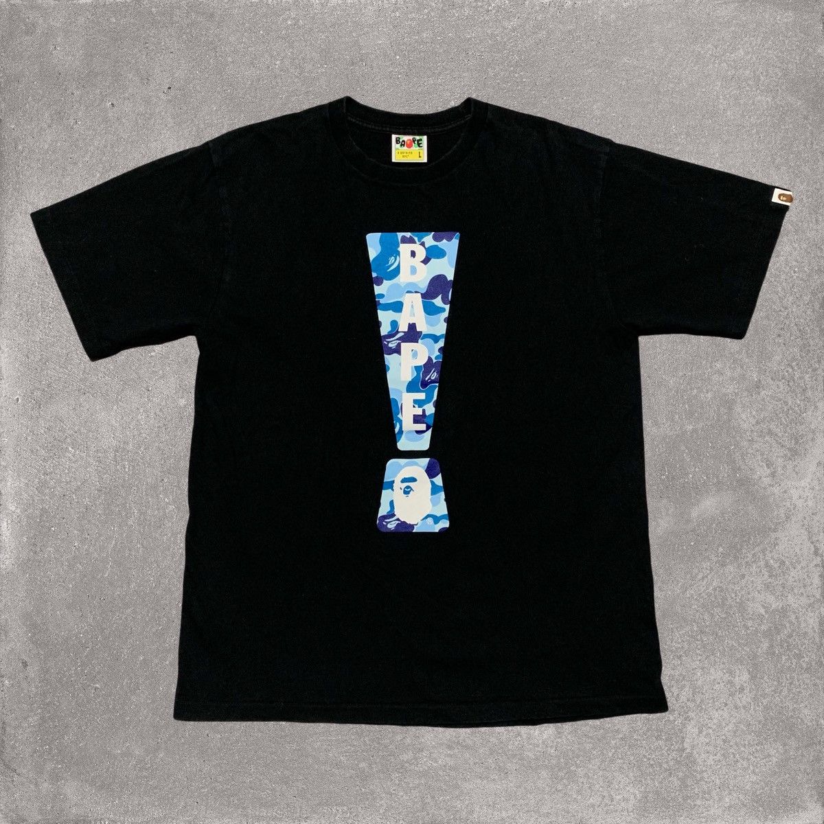 Bape Bape Large Blue ABC Punctuation Black Tee A Bathing Ape Size US L / EU 52-54 / 3 - 1 Thumbnail
