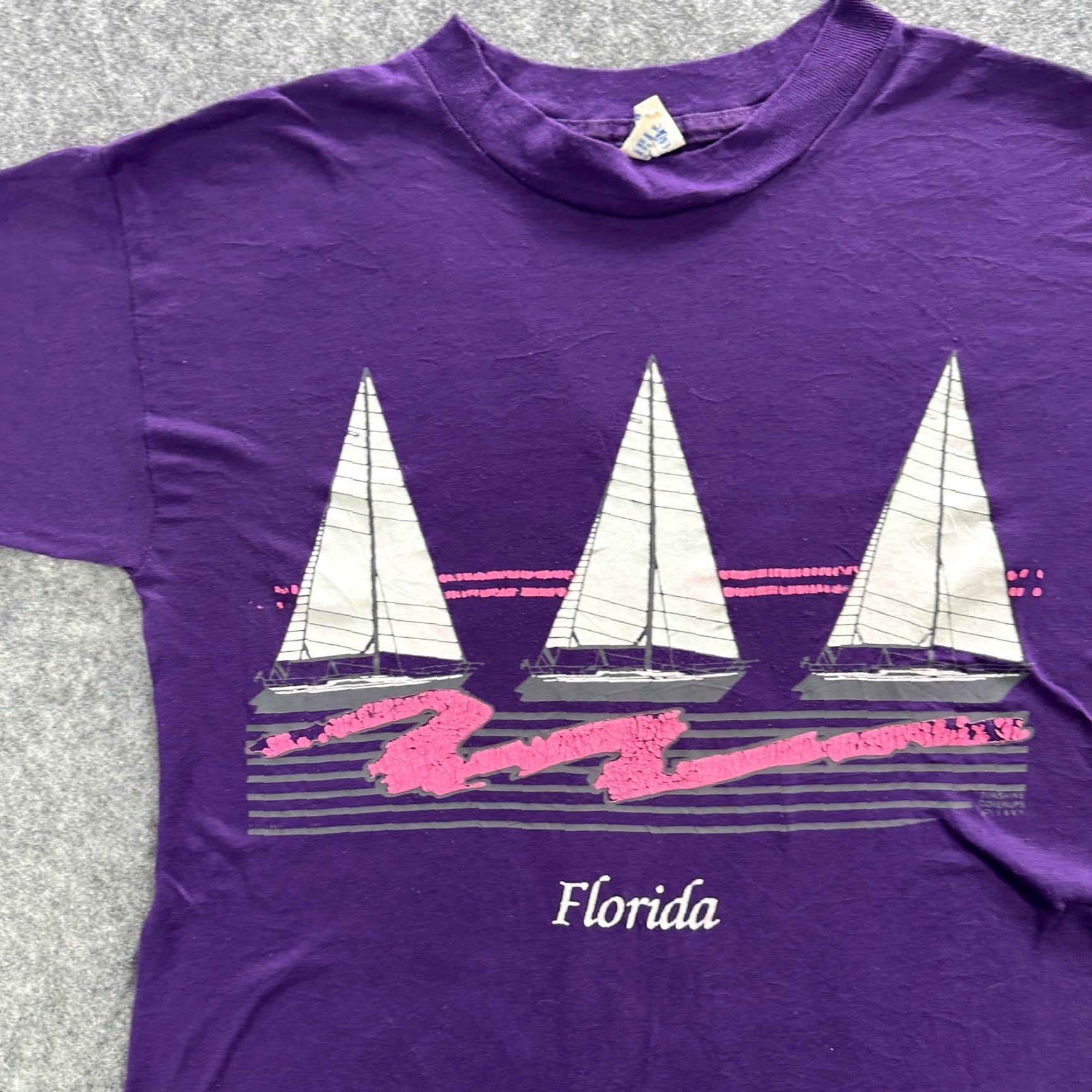 Vintage VINTAGE Florida Shirt Mens Large Sailboat Graphic Sunshine Coverups 90s Tee Size US L / EU 52-54 / 3 - 3 Thumbnail