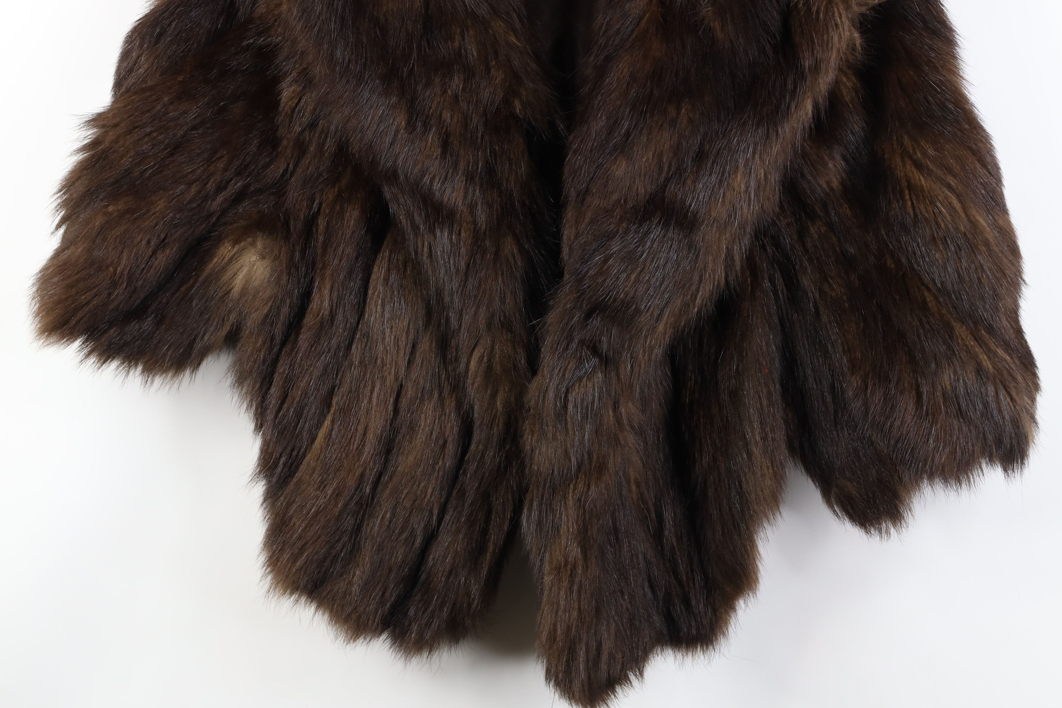 Vintage Vintage 50s 60s Fur Shoulder Cape Poncho Jacket Brown USA Size ONE SIZE - 3 Thumbnail