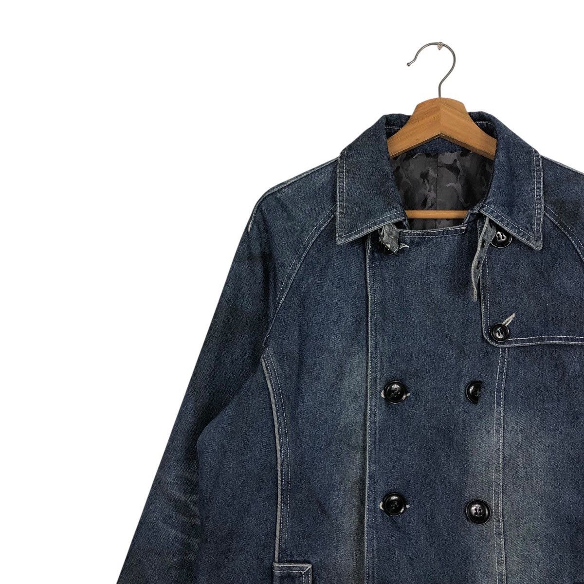 Hysteric Glamour 📌Denim Biker Jacket In The Attic Camouflage Blanket Punk Size US L / EU 52-54 / 3 - 8 Thumbnail