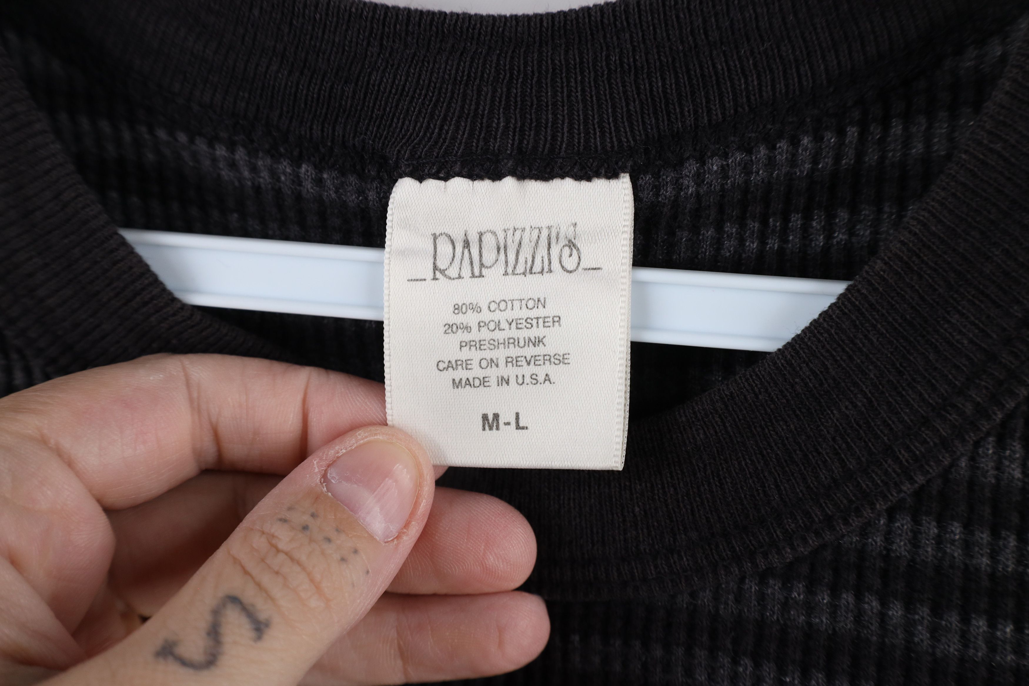 Vintage Vintage 90s Streetwear Waffle Knit Cropped T-Shirt USA Size M / US 6-8 / IT 42-44 - 4 Thumbnail