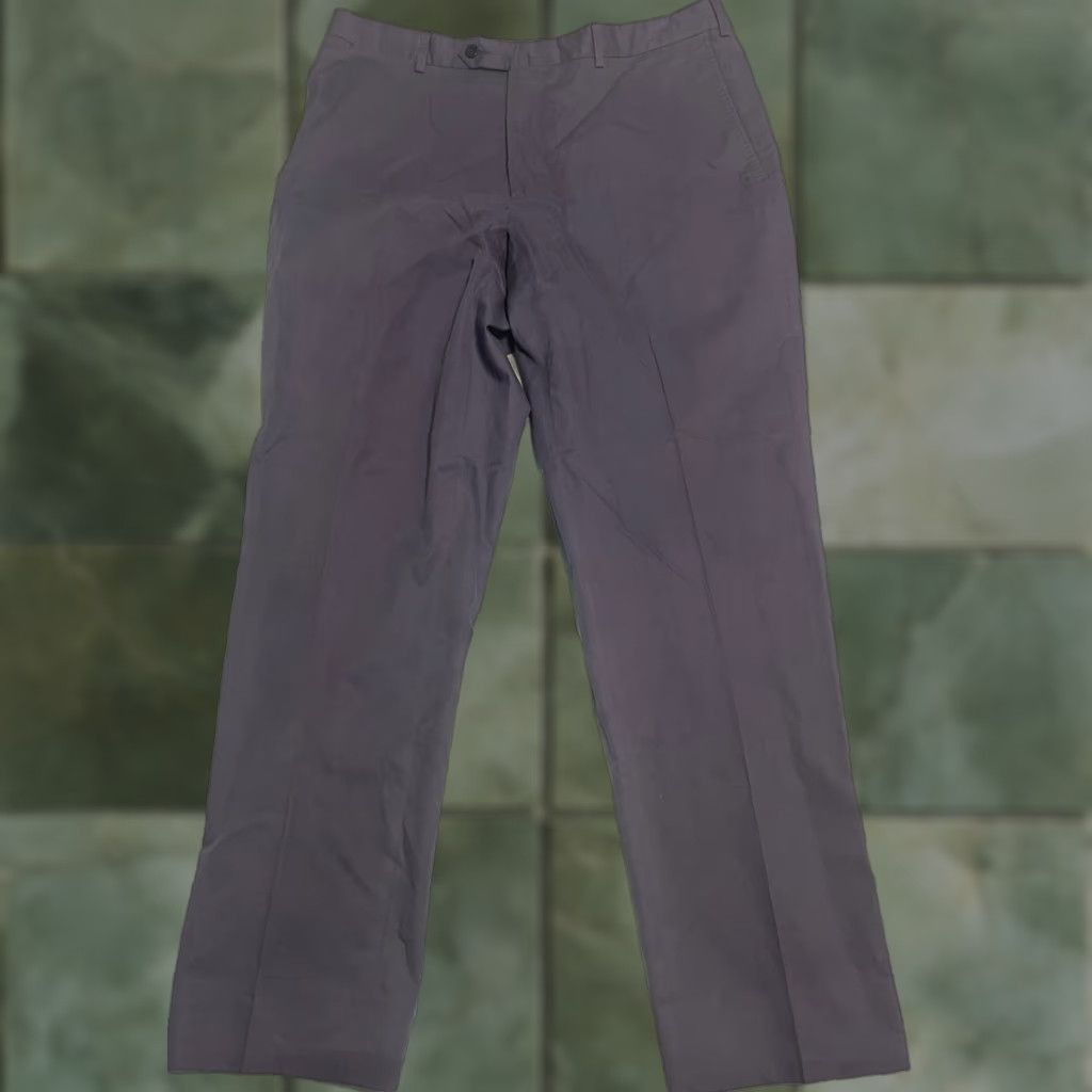 Ermenegildo Zegna VINTAGE Ermenegildo Zegna Pants Trousers 100% Cotton Mens 35x31.5 Blue Size US 35 - 1 Thumbnail