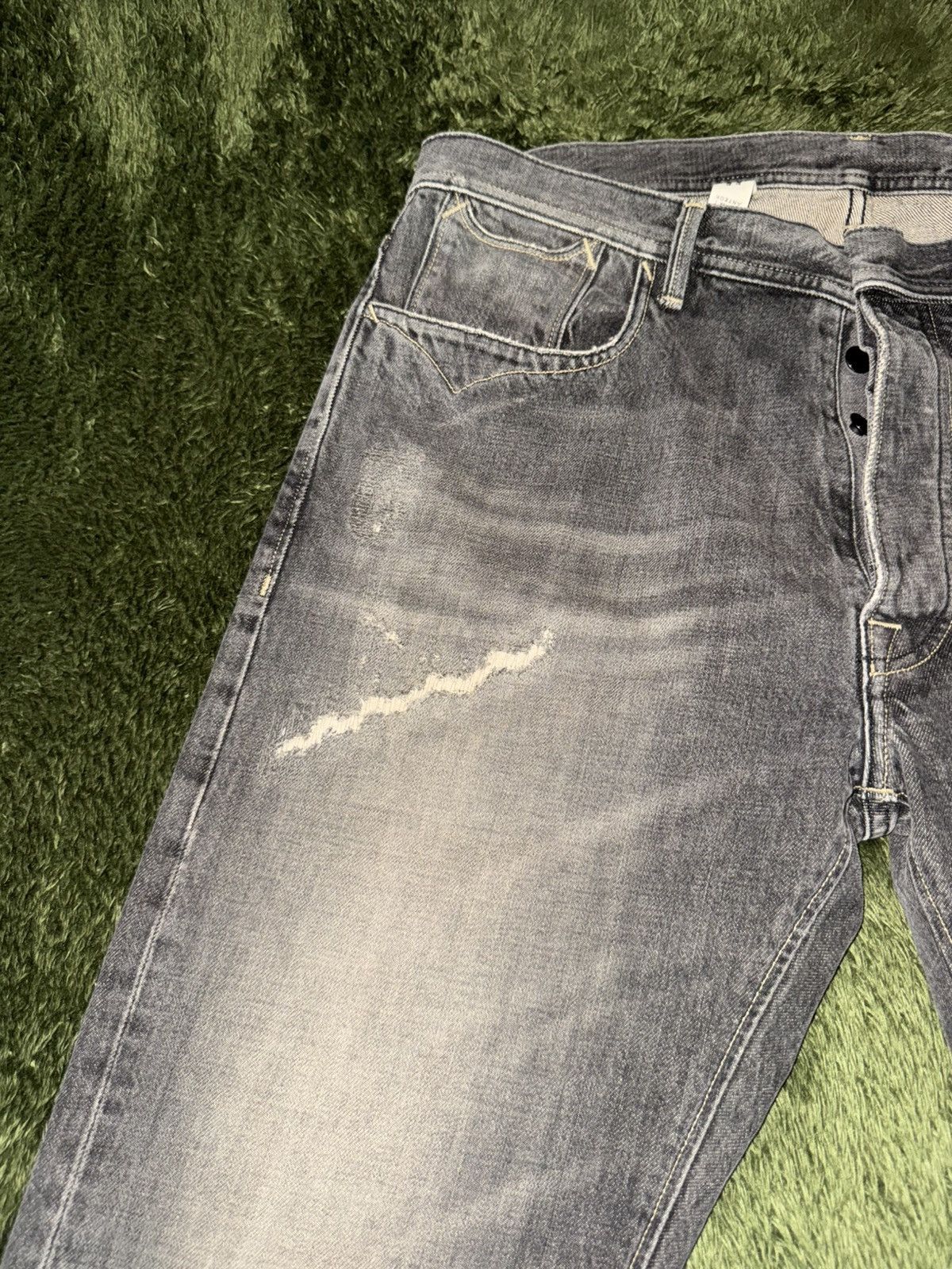 Japanese Brand [34] Spectator Made in Italy 121-003 Distressed Denim Size US 34 / EU 50 - 6 Thumbnail