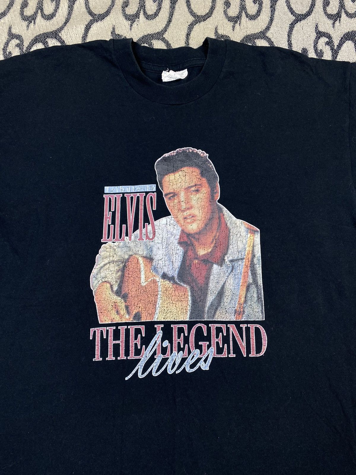 Band Tees × Vintage Vintage 90s Elvis Presley Single Stich T-shirt Size US L / EU 52-54 / 3 - 3 Thumbnail