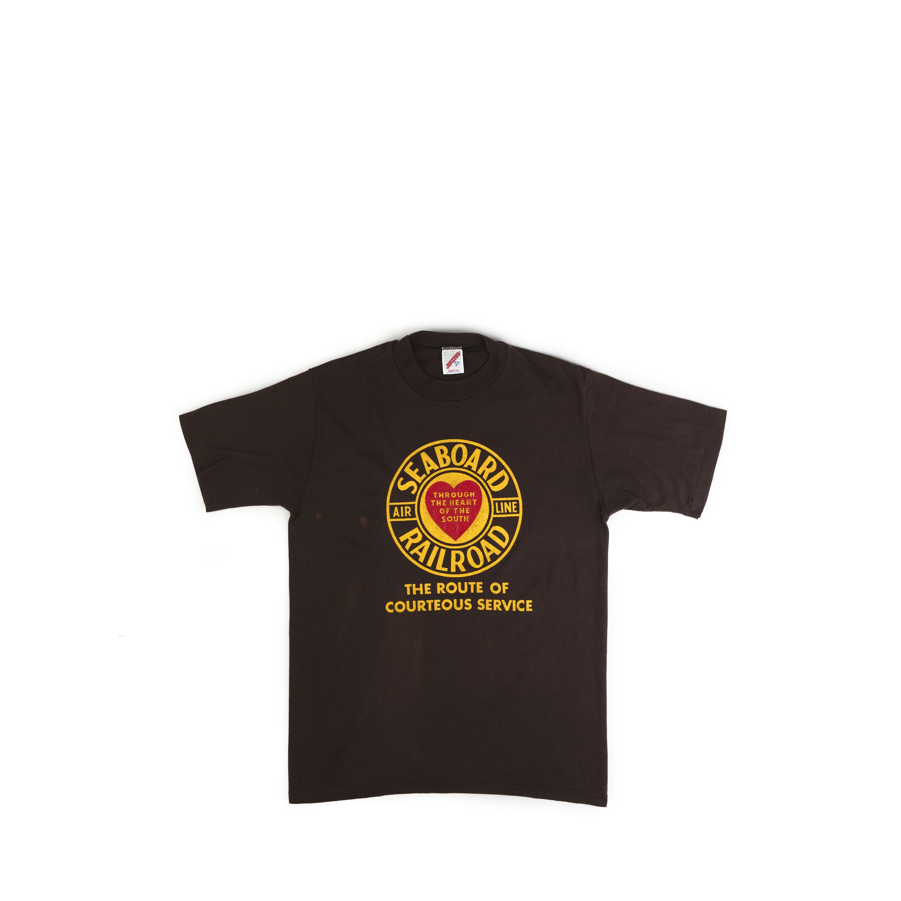 Vintage Vintage 1980's Seaboard Railroad Heart Tee Shirt Size US M / EU 48-50 / 2 - 1 Thumbnail