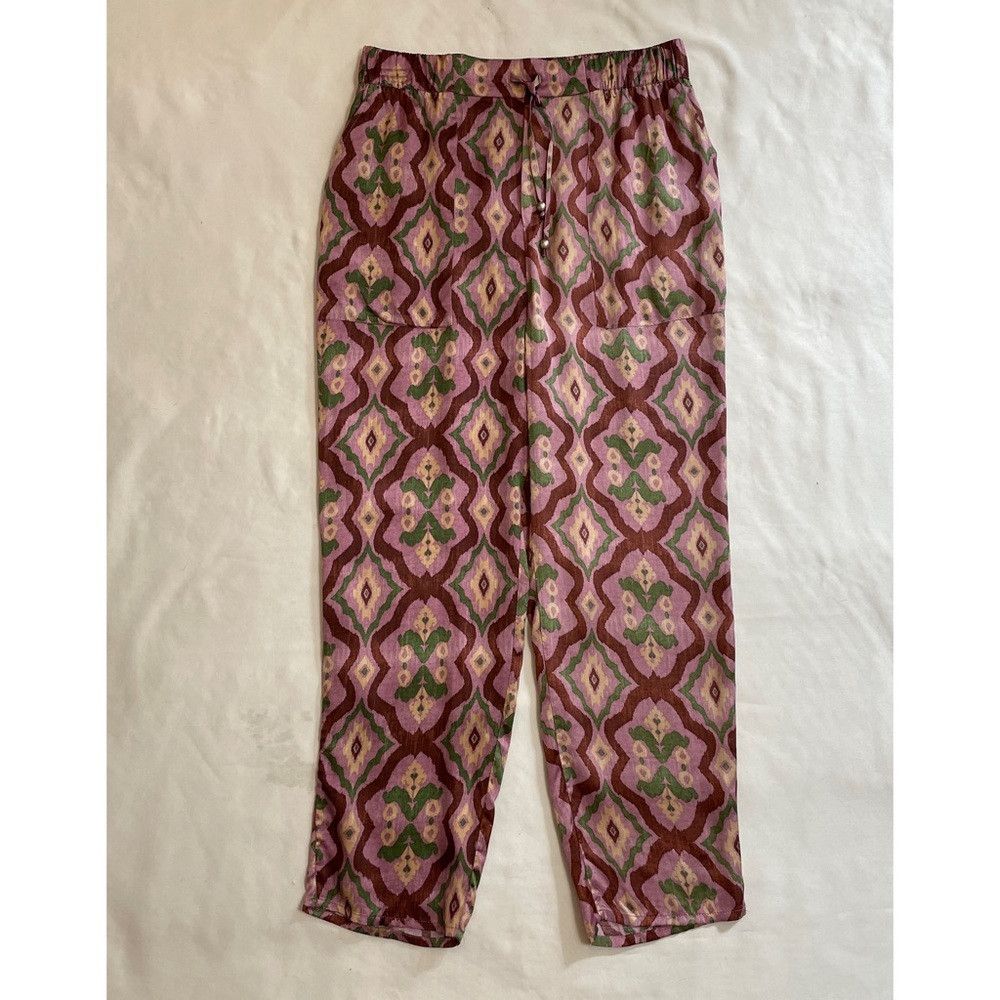 Zara New Zara Satin Viscose Elastic Waist Drawstring Pants Size Size 28" / US 6 / IT 42 - 2 Thumbnail