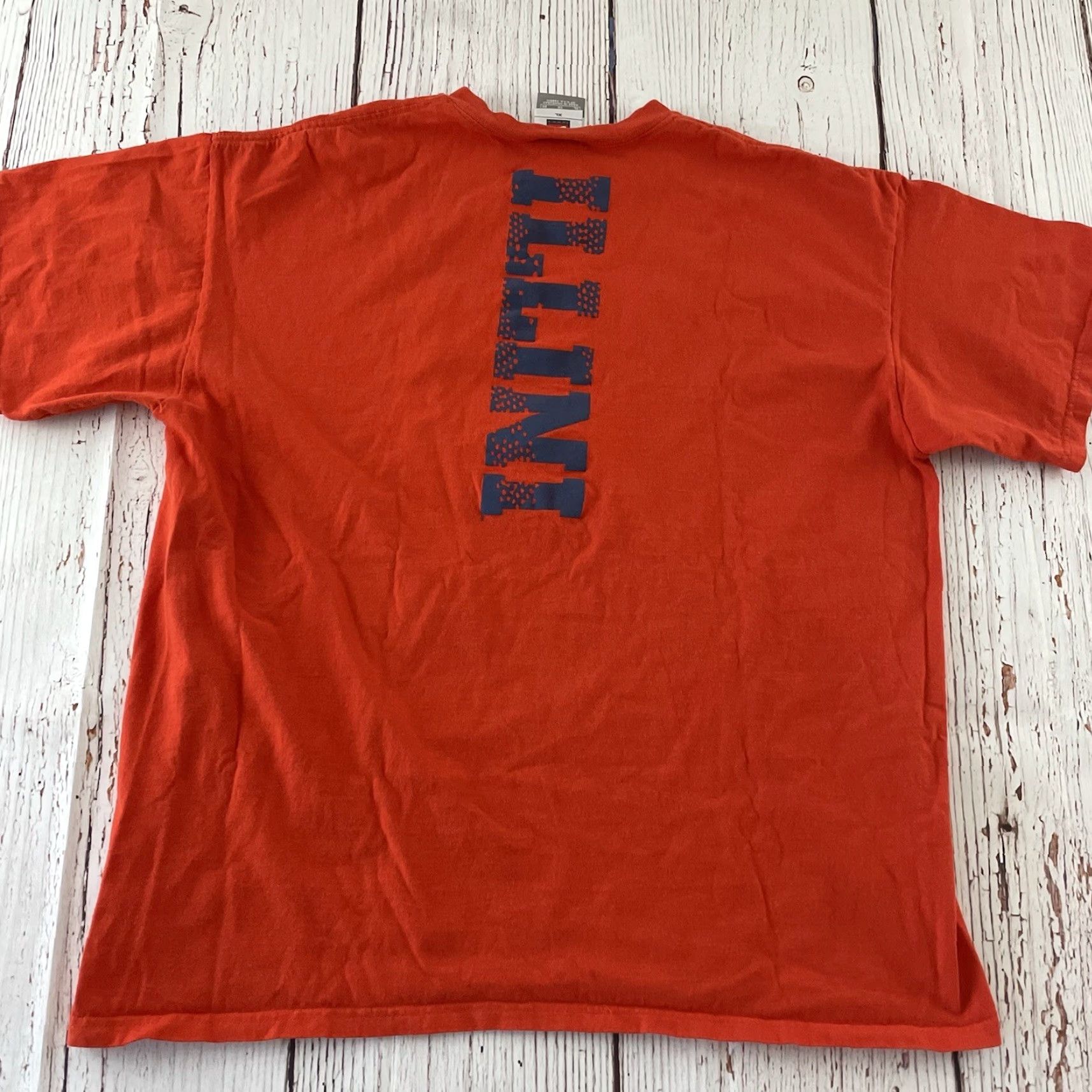 Nike VINTAGE Nike Center Check Illinois University Short Sleeve T Shirt Men XL Orange Size US XL / EU 56 / 4 - 6 Thumbnail