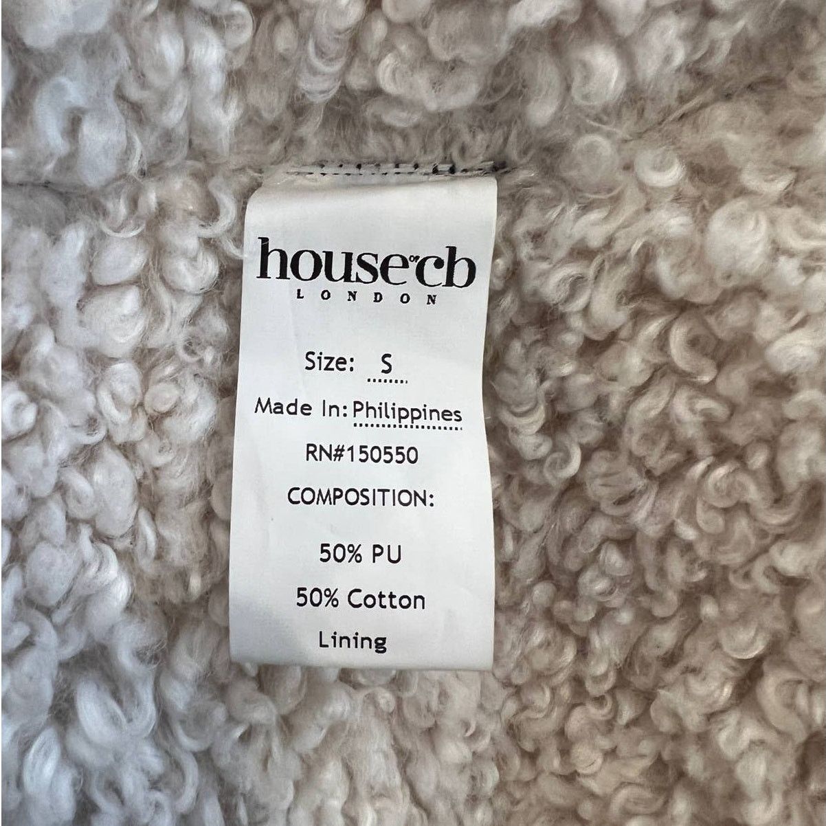 House of CB HOUSE OF CB Madden Faux Leather Jacket Faux Shearling (S) Size S / US 4 / IT 40 - 14 Thumbnail