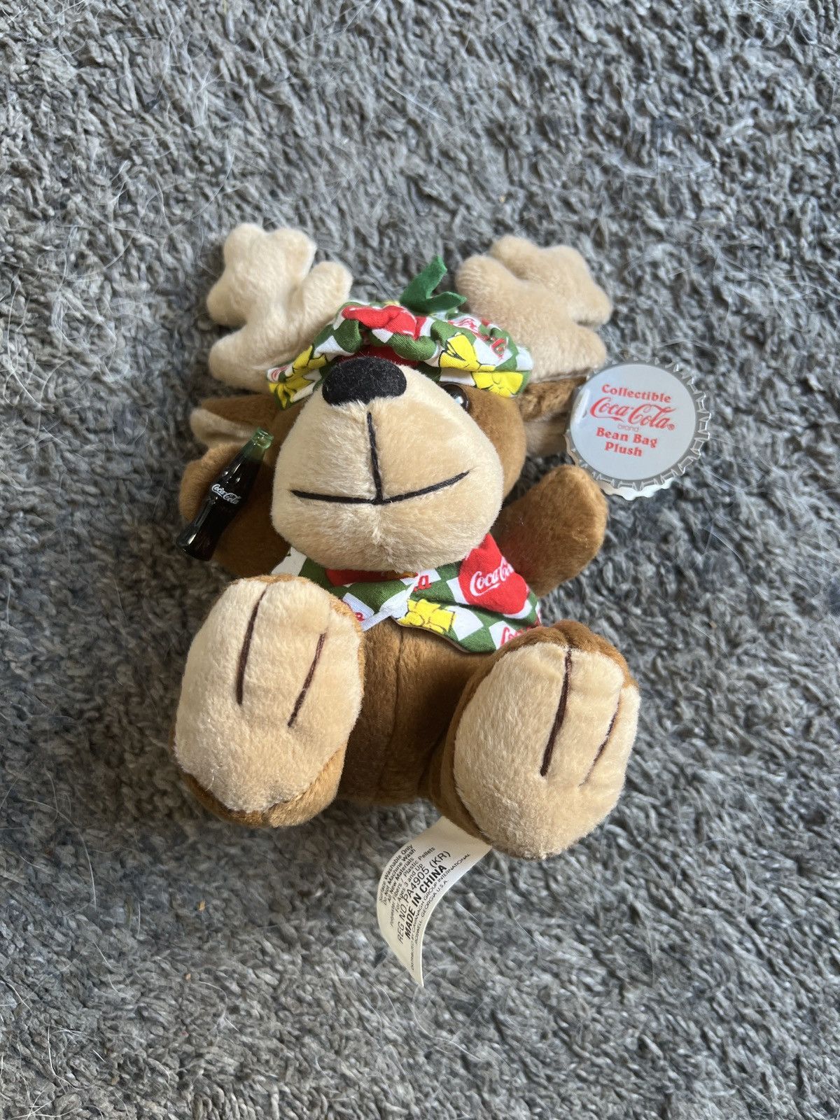 Coca Cola 1998 Coca-Cola Reindeer With A Coca-Cola In Vest And Beanie Size ONE SIZE - 1 Thumbnail