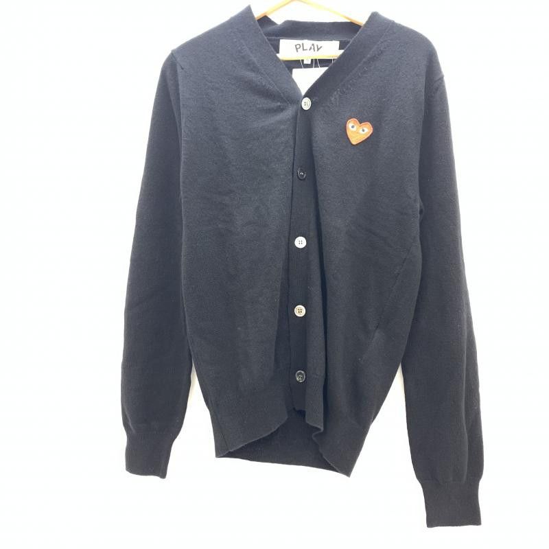 Comme des Garcons PLAY Sweater Heart Logo Patch Cardigan Black Size US S / EU 44-46 / 1 - 1 Thumbnail