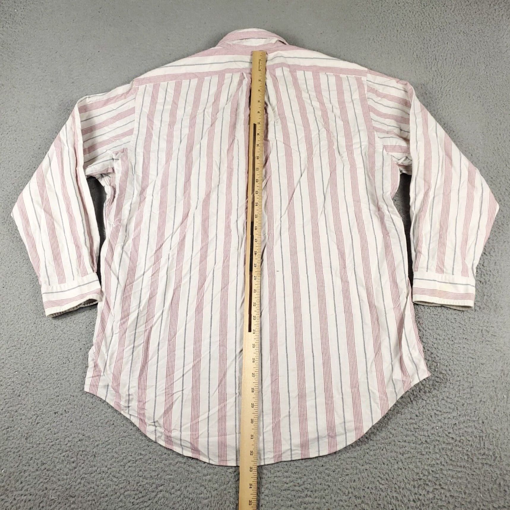 Ralph Lauren Ralph Lauren Shirt Mens 16 Red Striped Dress Button Up Long Sleeve - Cotton, Woven, Regular Fit Size 42R - 4 Thumbnail