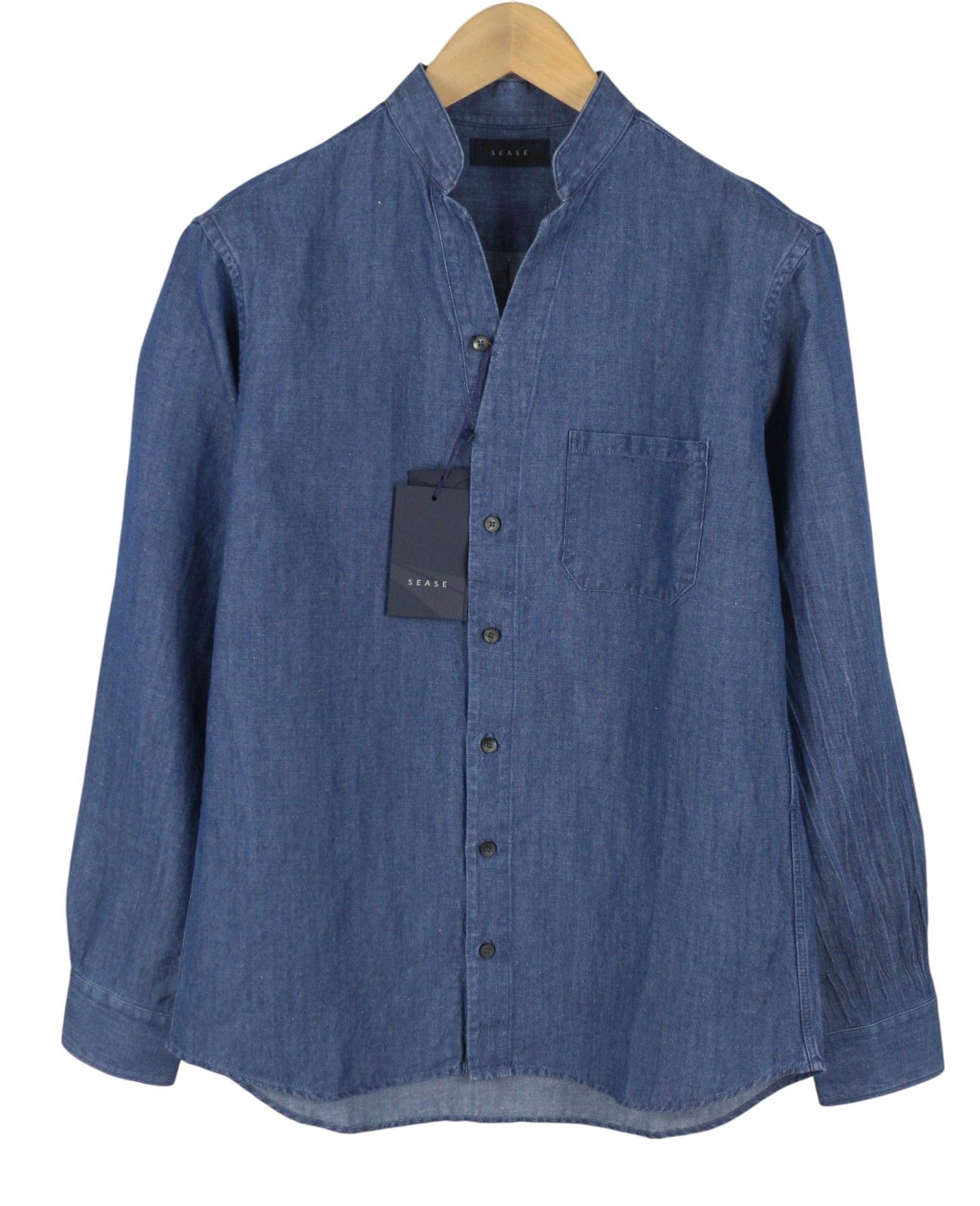 SEASE TN690 FISH TAIL M Mid Denim Blue Button 90615 Size US M / EU 48-50 / 2 - 2 Thumbnail