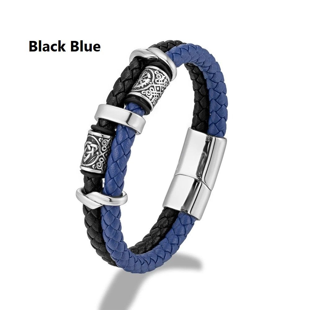 Other Viking Double Layer Leather Bracelet Accessories Cuff Gift Size ONE SIZE - 12 Thumbnail