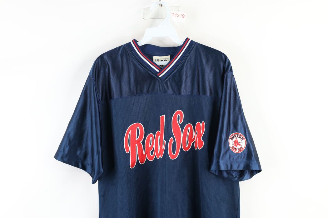 Rare Vintage 90s Starter Boston Red Sox Script Baseball Jersey Mens L