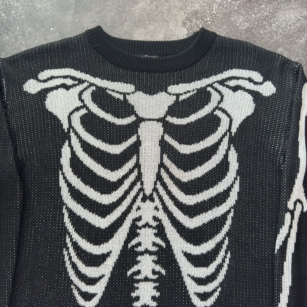 20471120 × Japanese Brand × Vintage Skull/Skeleton Amazing Y2K Gothic Sweater Size XS / US 0-2 / IT 36-38 - 3 Thumbnail