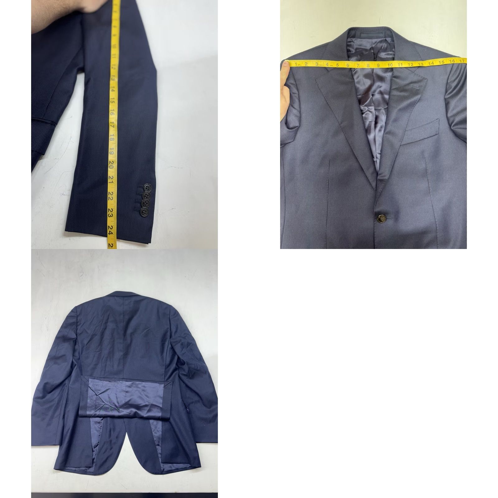 Suitsupply Suitsupply Lazio Slim Fit Navy Pinstripe Blazer 40R Wool Italy Blazer Mens Regular Jacket Casual Size 40R - 8 Thumbnail