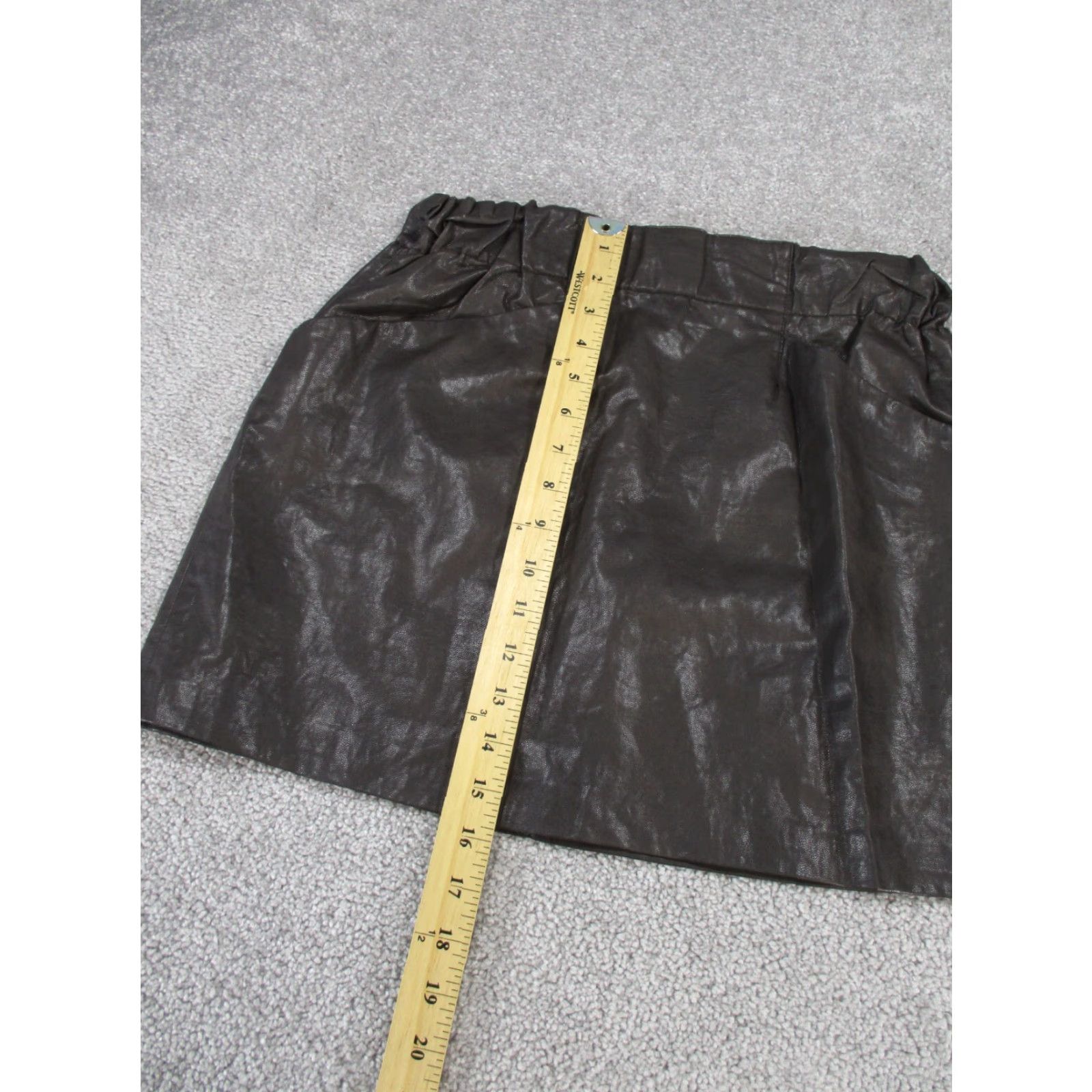Zara VINTAGE Zara Mini Skirt Womens Small Black Faux Leather Pockets Casual Party Wardrobe Size 28" / US 6 / IT 42 - 3 Thumbnail