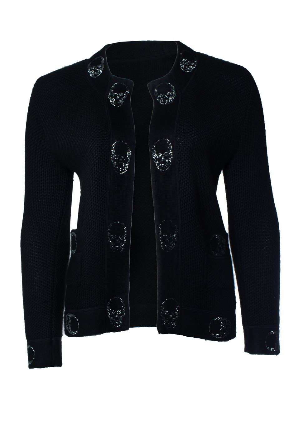Lucien Pellat-Finet Knitted cardigan with skulls