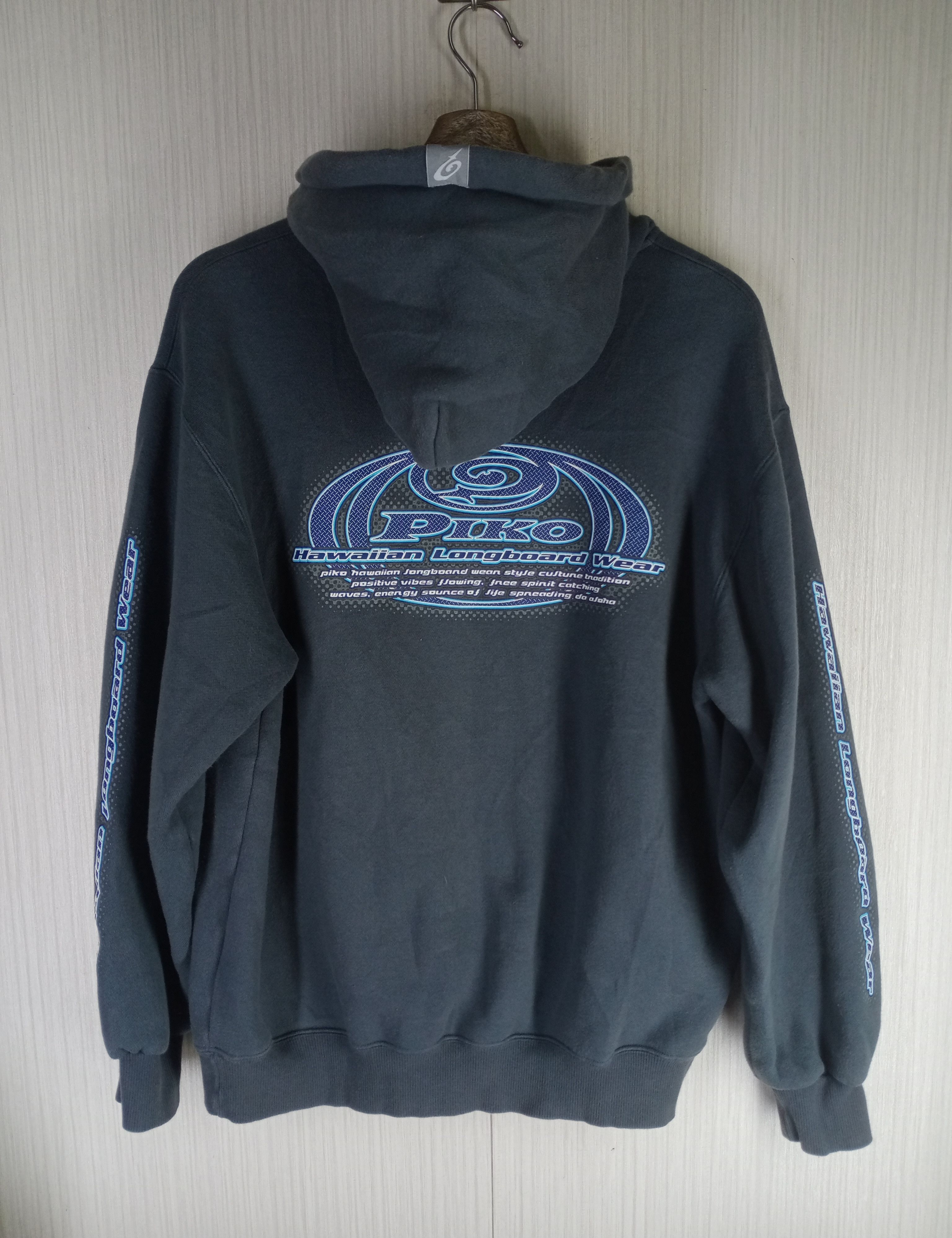 Rare Vintage 90s Piko Hawaiian Longboard Wear Hoodie