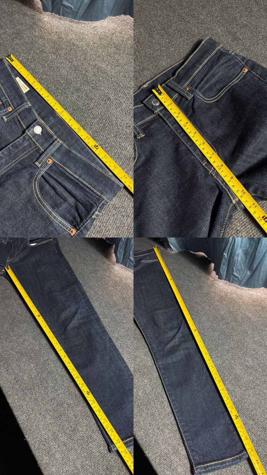 Levi's 00s Levis 510 USA Western Skinny Taper Raw Denim Jeans W31 Size US 31 - 17 Thumbnail