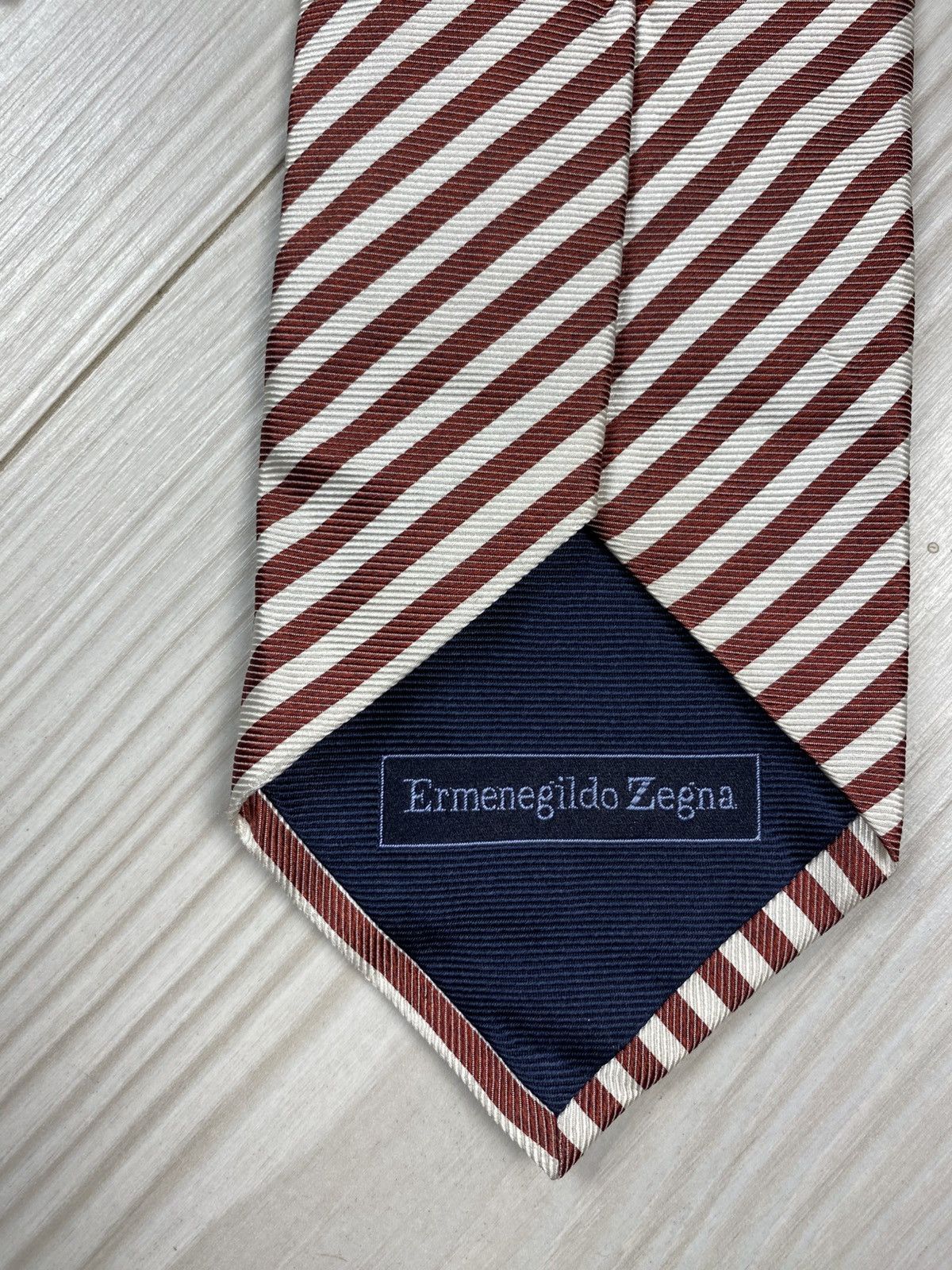 Ermenegildo Zegna × Vintage Ermenegildo Zegna Tie 100% Silk Made in Italy Size ONE SIZE - 6 Thumbnail