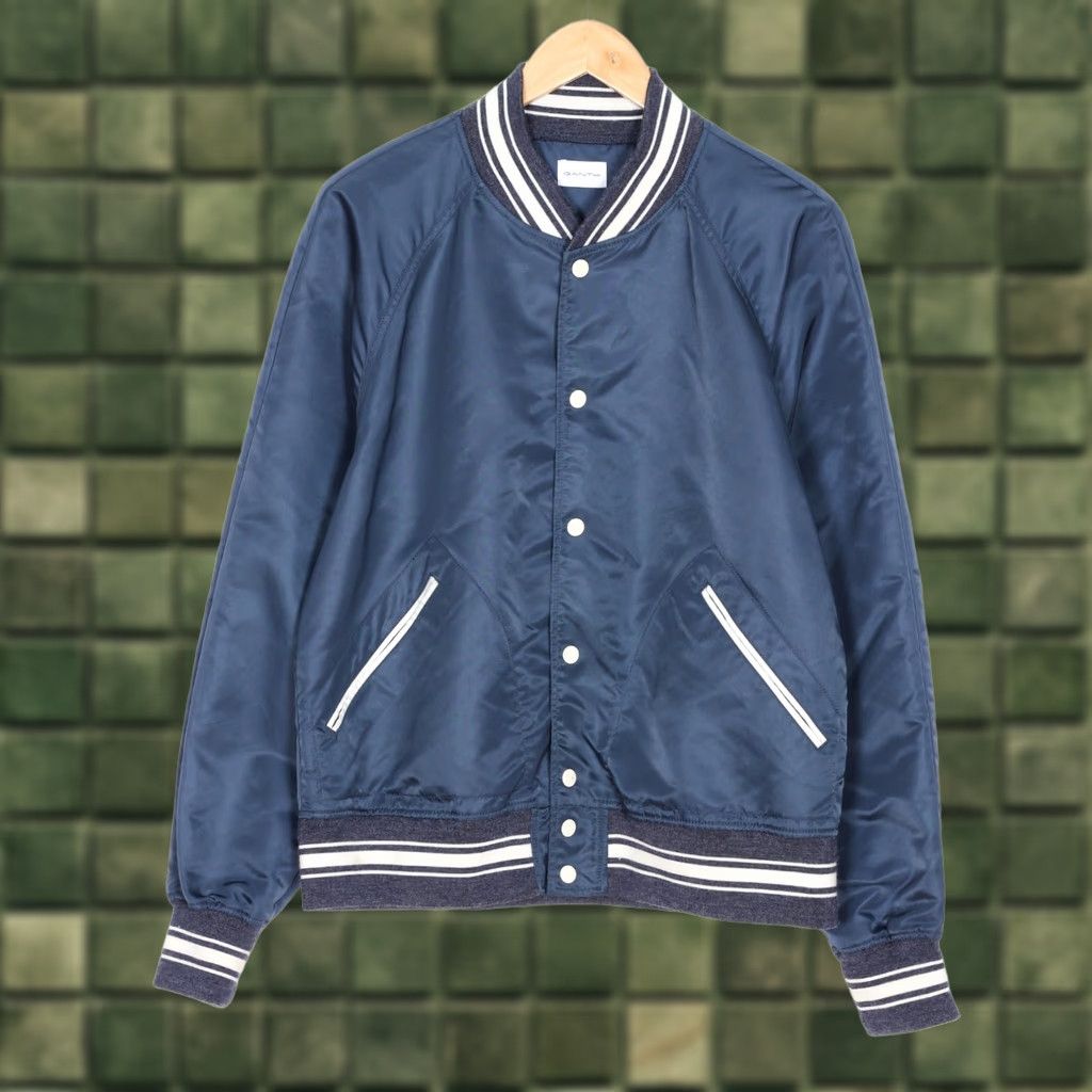 Gant GANT RUGGER Bomber Varsity Jacket Men M Light Navy Blue MJ3021 - Jacket, Men, Varsity, Blue, Casual, All Seasons Size US M / EU 48-50 / 2 - 1 Thumbnail