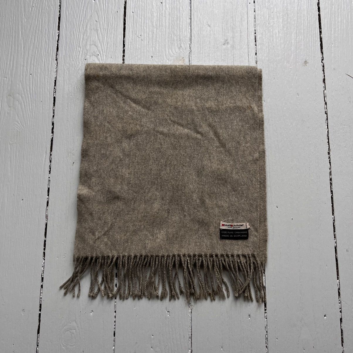 Saint Laurent Paris Yves Saint Laurent Rive Gauche 100% Cashmere Scarf Size ONE SIZE - 2 Thumbnail