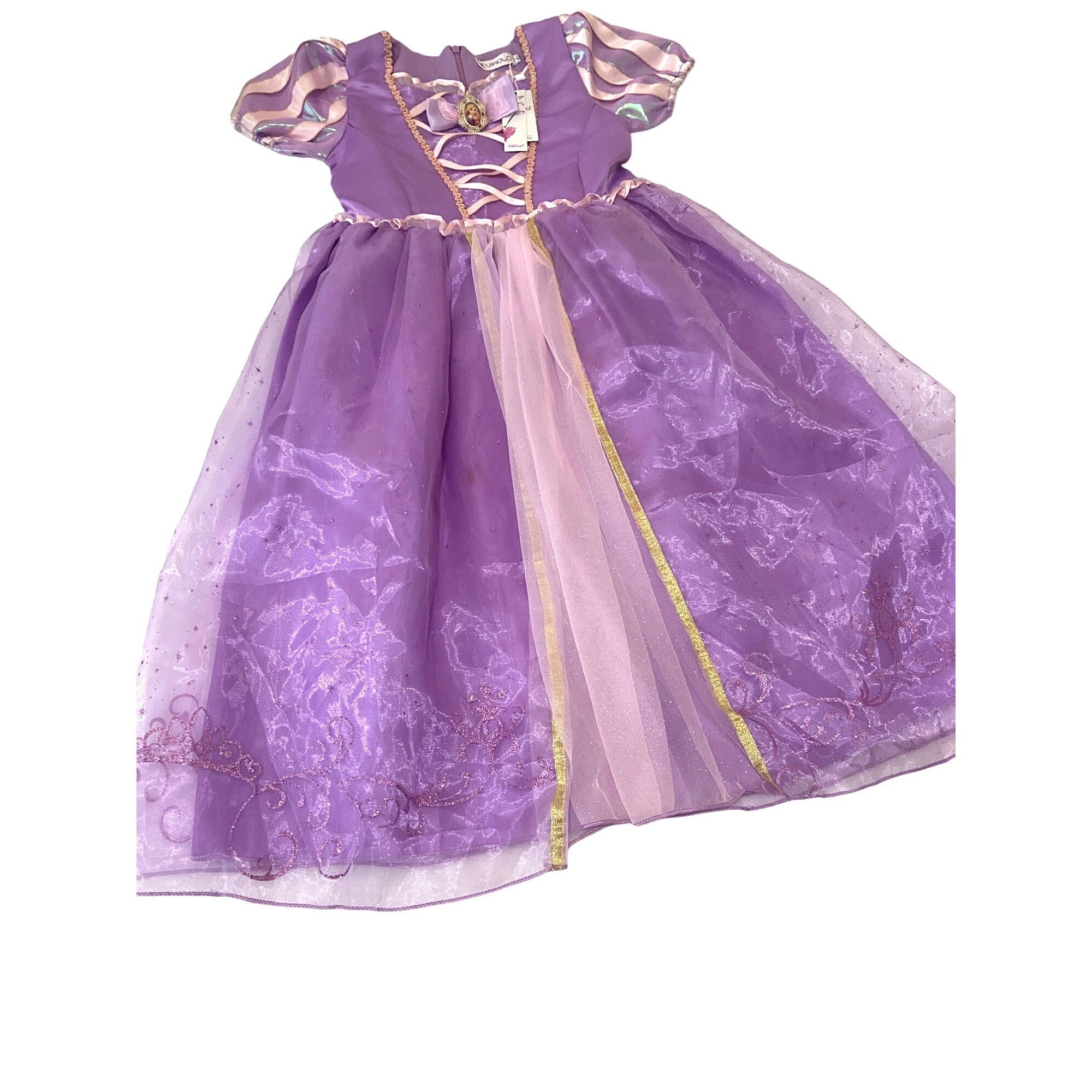 JiaDuo Prinzessin Haarspange Groß Gelb – Dress Up Accessoires Für Mädchen, 15,2 Cm, Mit Rose