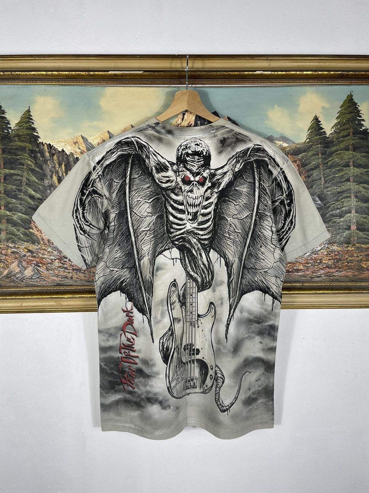 Band Tees × Iron Maiden × Vintage VINTAGE IRON MAIDEN AOP ALL OVER PRINT TEE T SHIRT Size US M / EU 48-50 / 2 - 2 Thumbnail