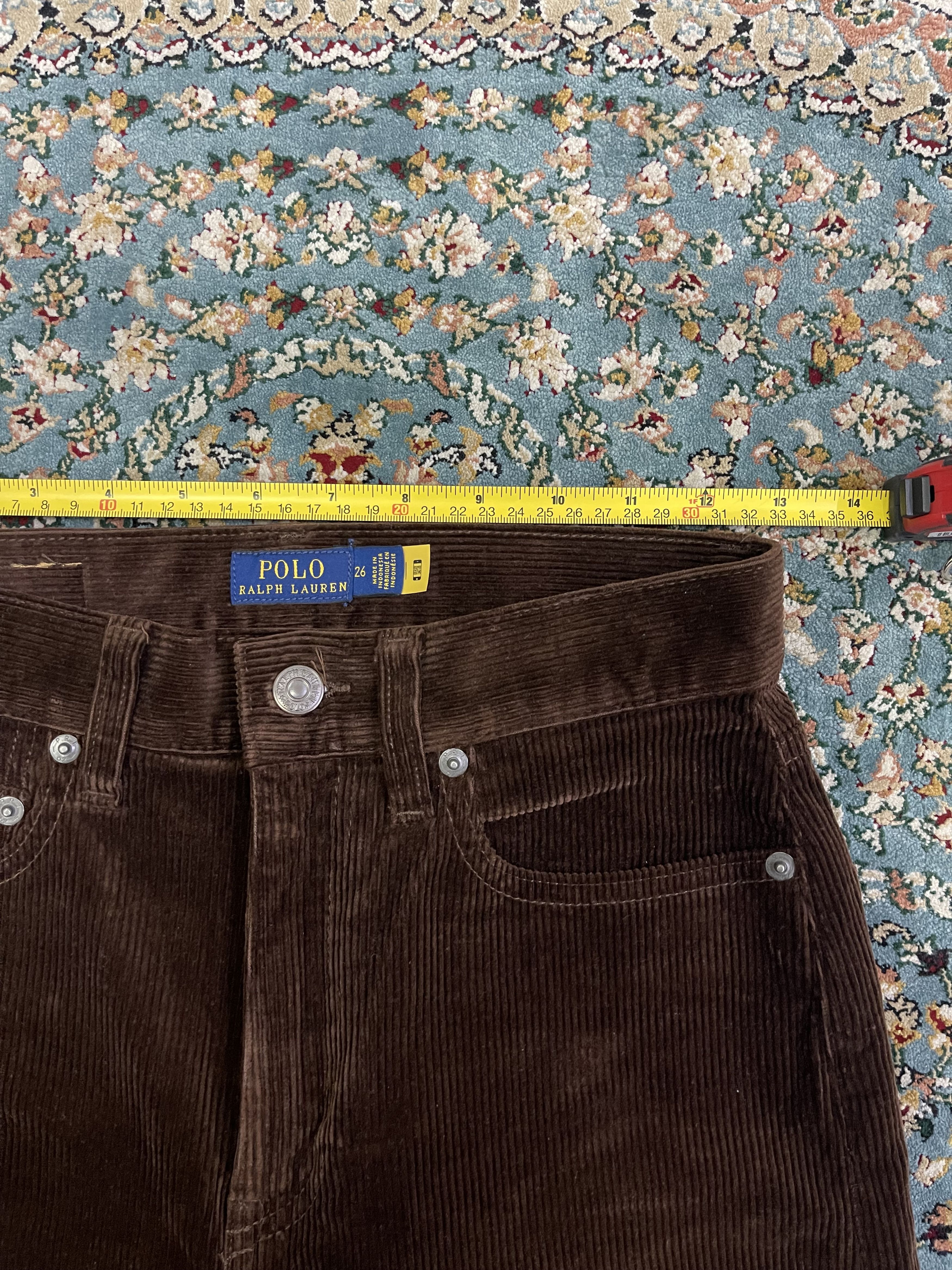 Polo Ralph Lauren Straight Fit High-Rise Corduroy Trousers Pant Size 26" / US 2 / IT 38 - 4 Thumbnail