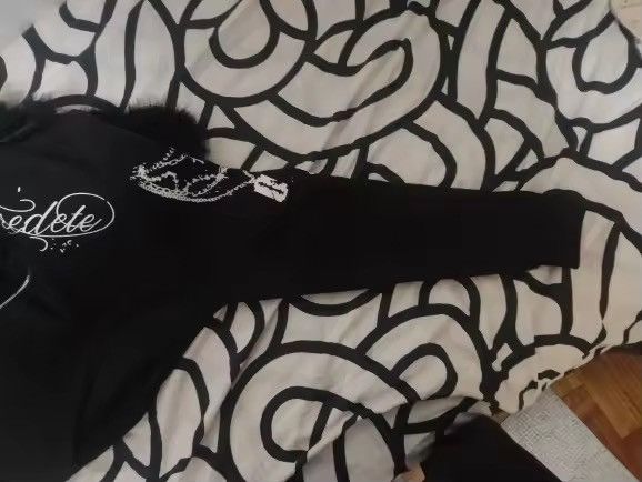 Japanese Brand Faux Fur Hooded Jacket With Cross Print Trendy Edgy Size US XL / EU 56 / 4 - 6 Thumbnail