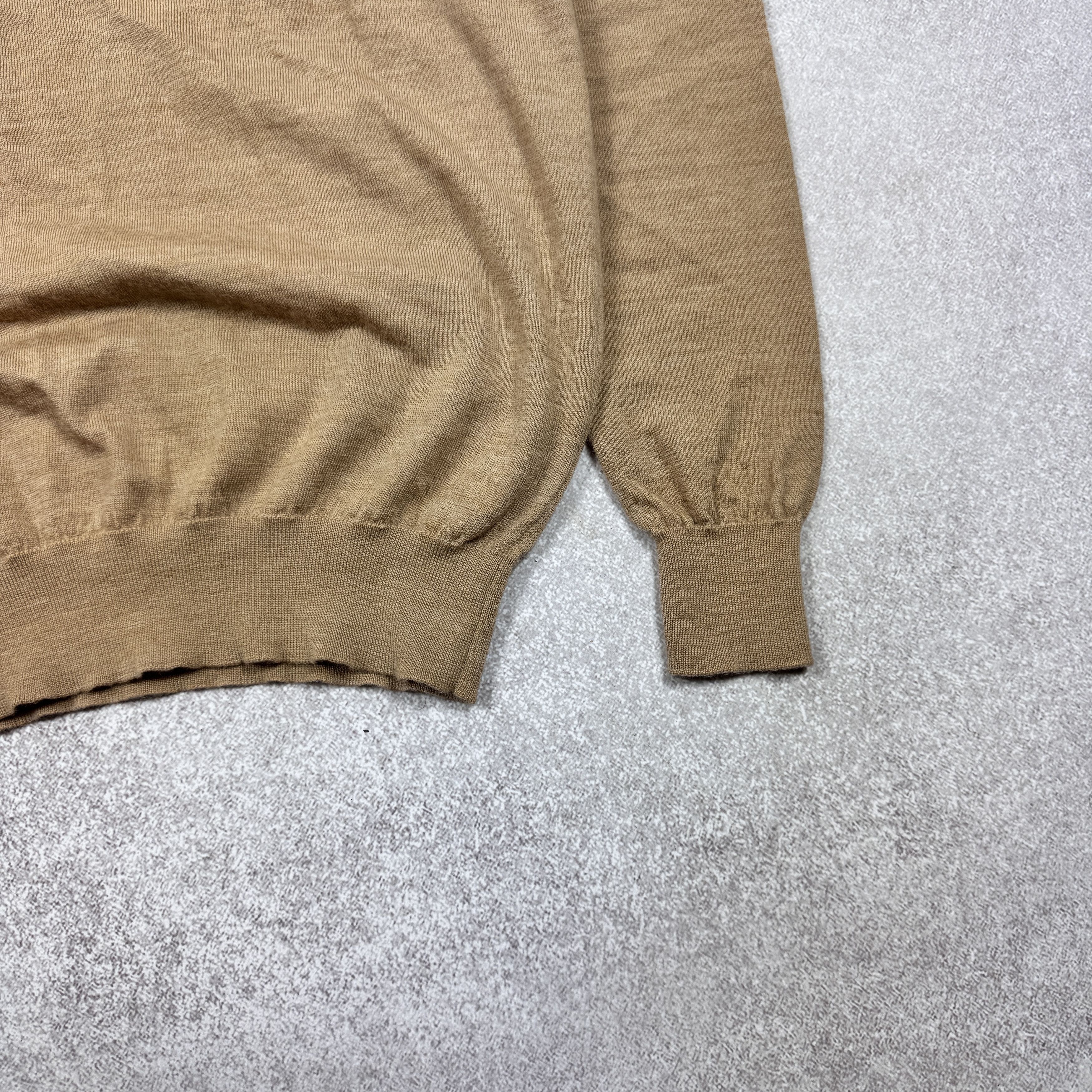 Suitsupply Suitsupply Merino Wool Beige Crewneck Jumper Sweater Size M Size US M / EU 48-50 / 2 - 5 Thumbnail