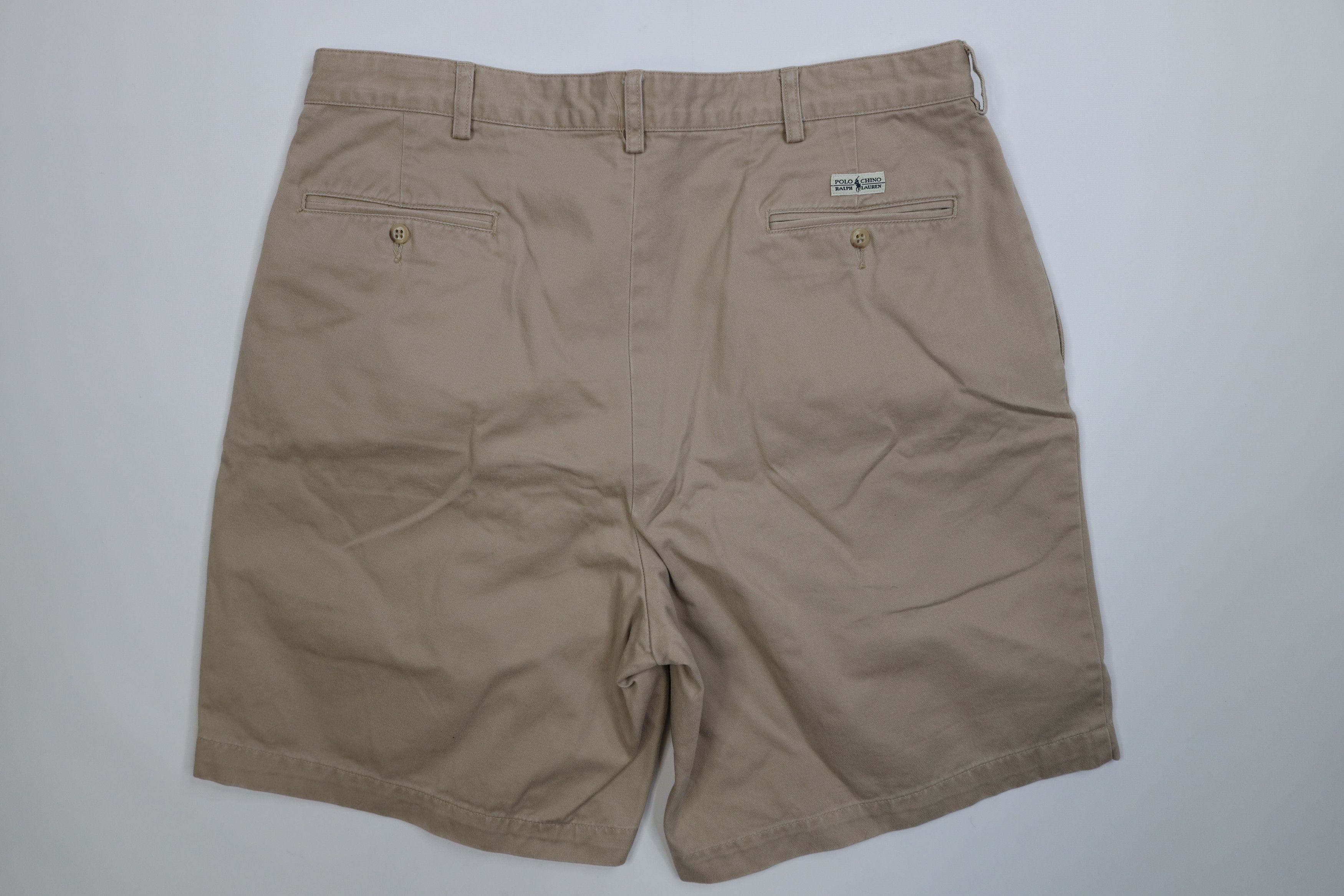 Ralph Lauren Vintage 90s Ralph Lauren Chino Golf Shorts Beige Cotton Size US 38 / EU 54 - 9 Thumbnail
