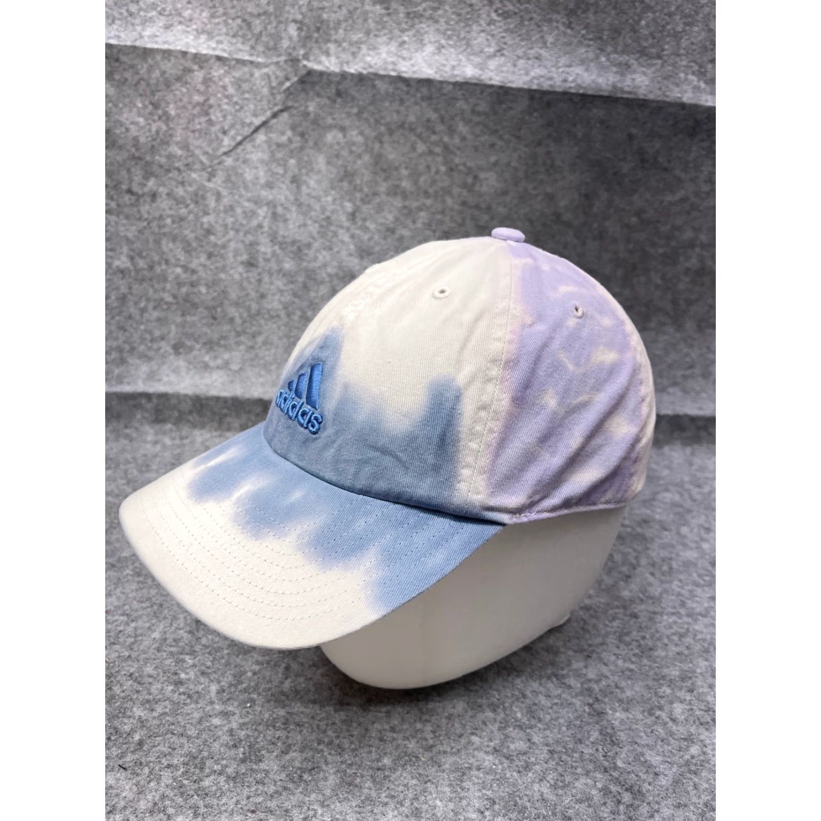 Adidas Adidas Hat Cap Strap Back Adult One Size Blue Purple White Tie Dye 100% Cotton Size ONE SIZE - 4 Thumbnail