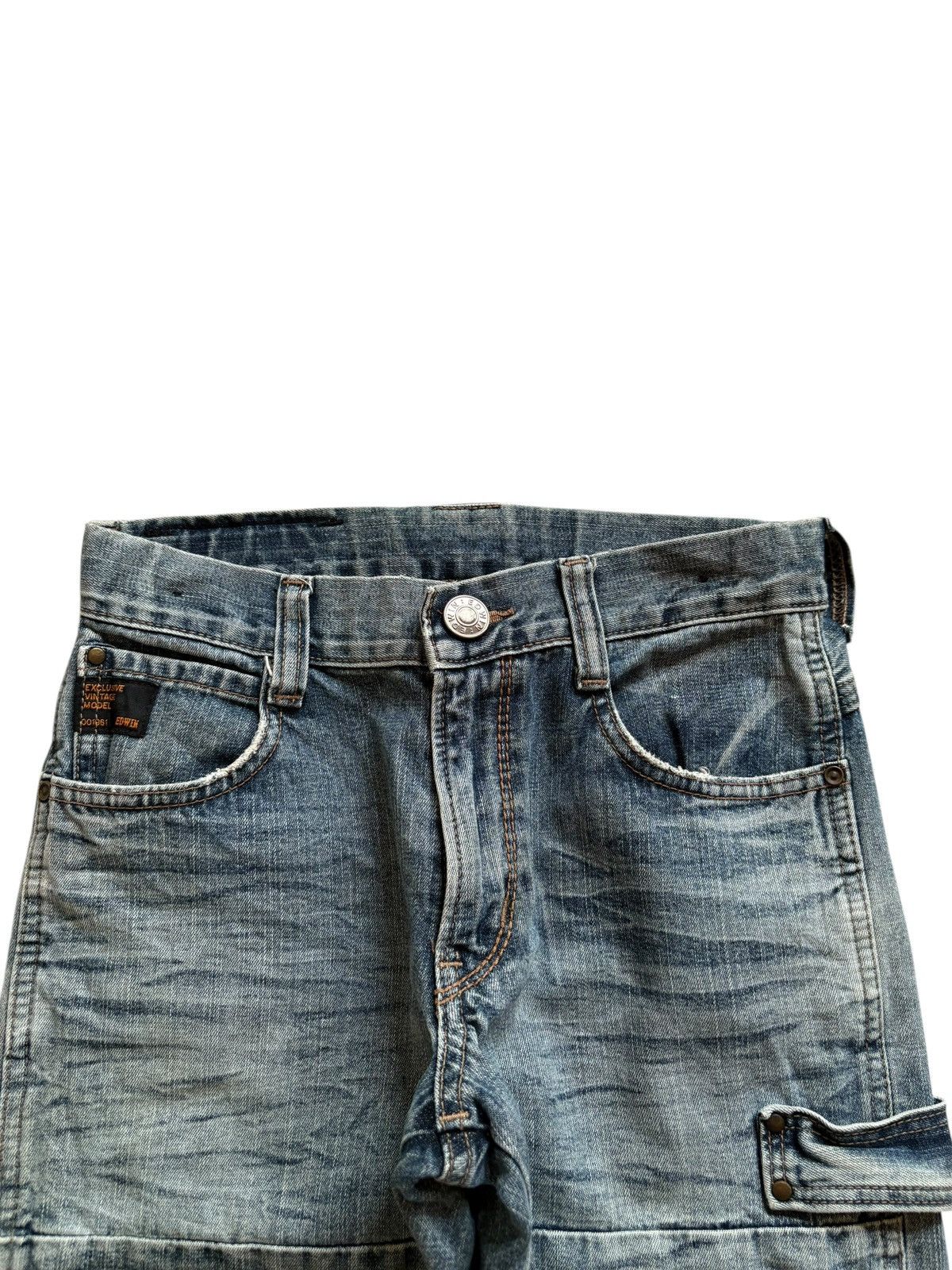 Edwin Exclusive Vintage Edwin Mud Wash Cargo Carpenter Jeans Size US 26 / EU 42 - 4 Thumbnail