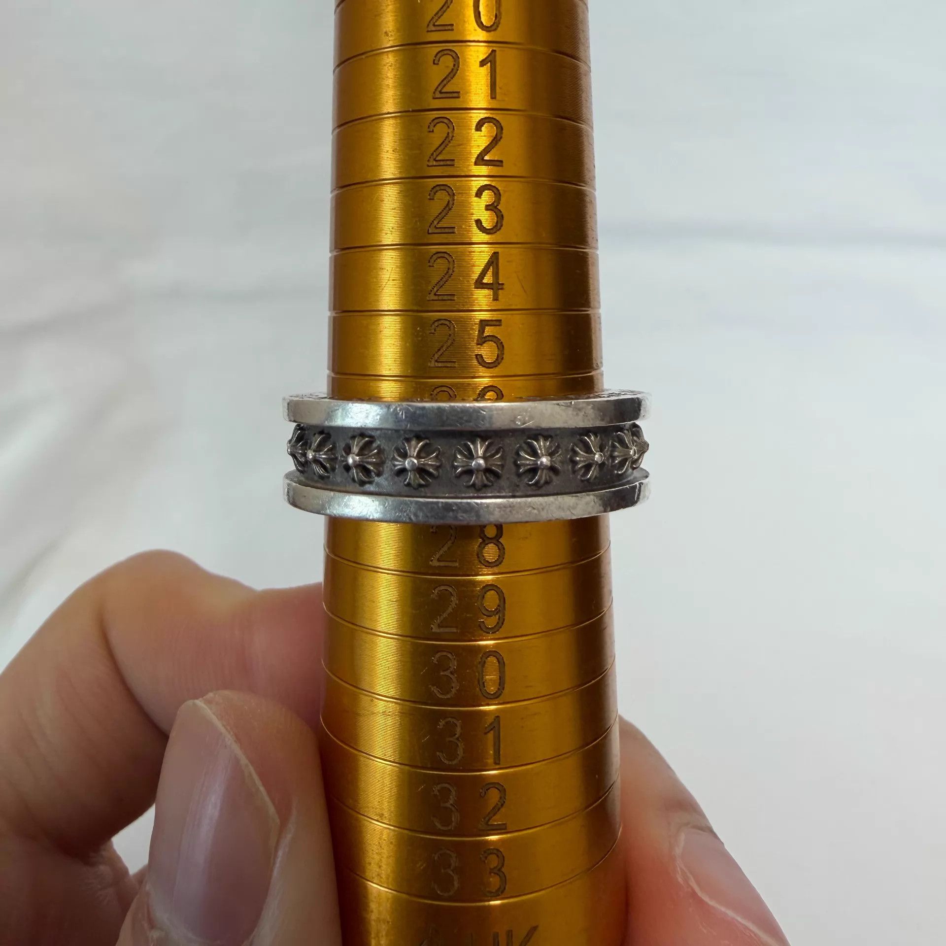 Chrome Hearts Chrome Hearts MiniPlus Cross 925 US12 Ring Minor Scuffs Size ONE SIZE - 8 Thumbnail