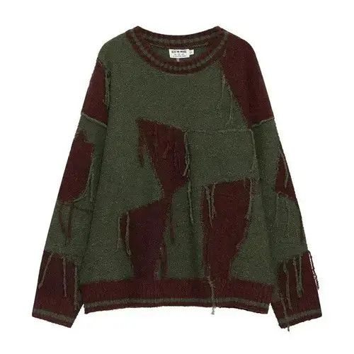 Vintage Vintage Sweater Women Plaid Love Knitwear Size ONE SIZE - 1 Thumbnail